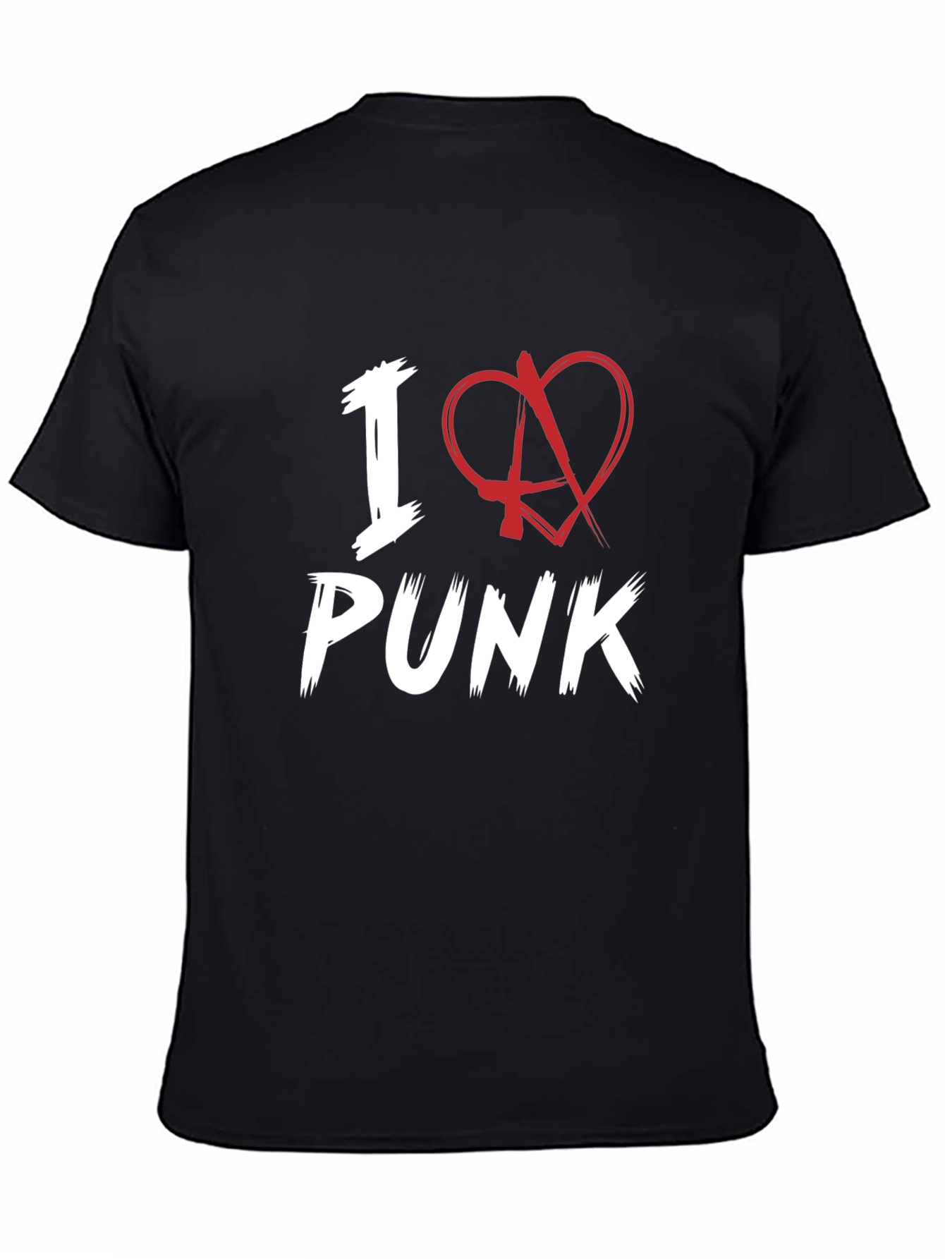 I Love Punk Graphic Tee - Black Cotton T-Shirt