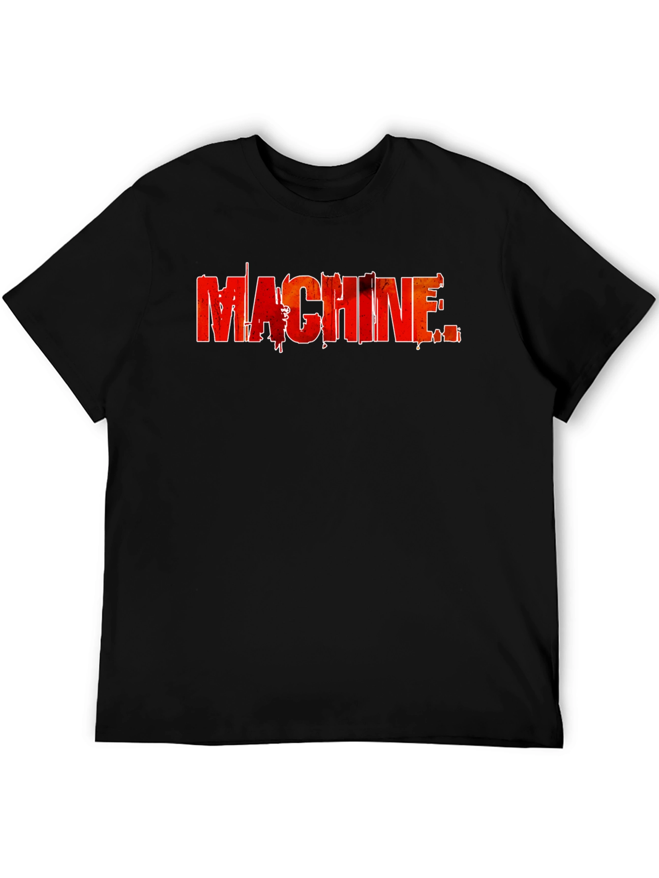 Machine Graphic Print Black T-Shirt