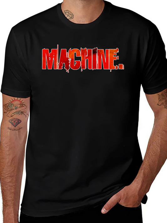 Machine Graphic Print Black T-Shirt