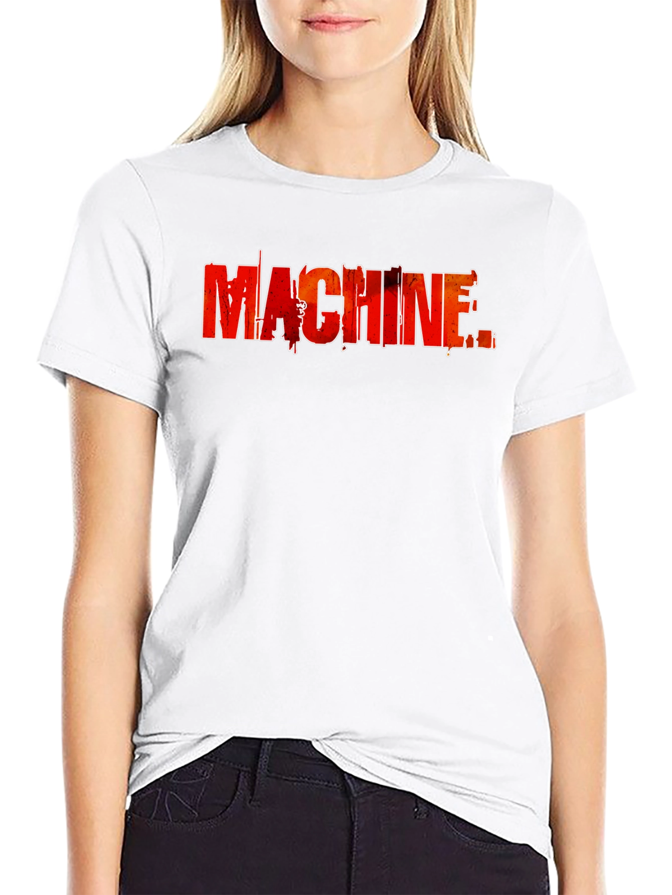 Machine Graphic Print Black T-Shirt