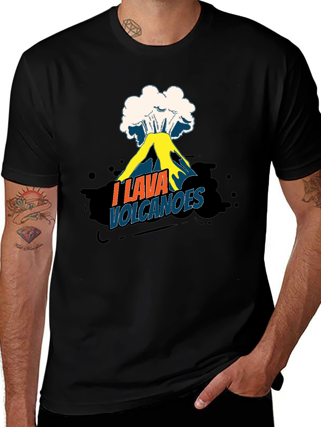 I Lava Volcanoes Funny Graphic Tee Shirt