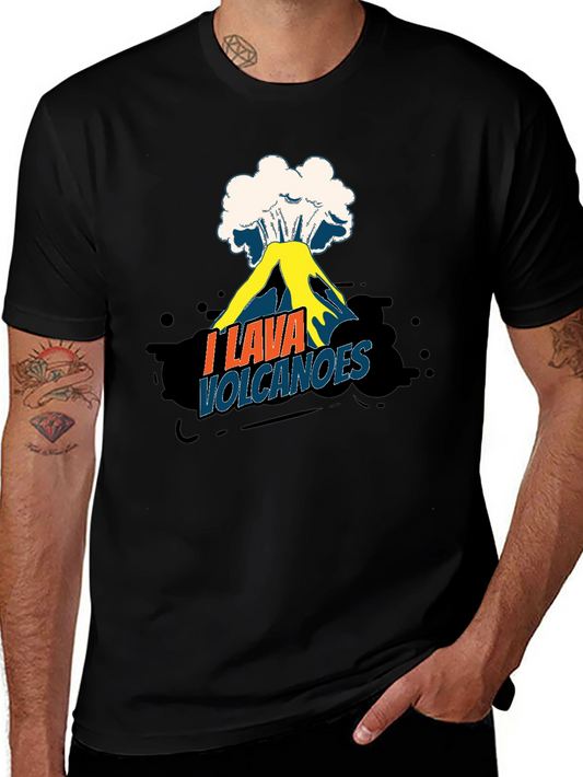 I Lava Volcanoes Funny Graphic Tee Shirt