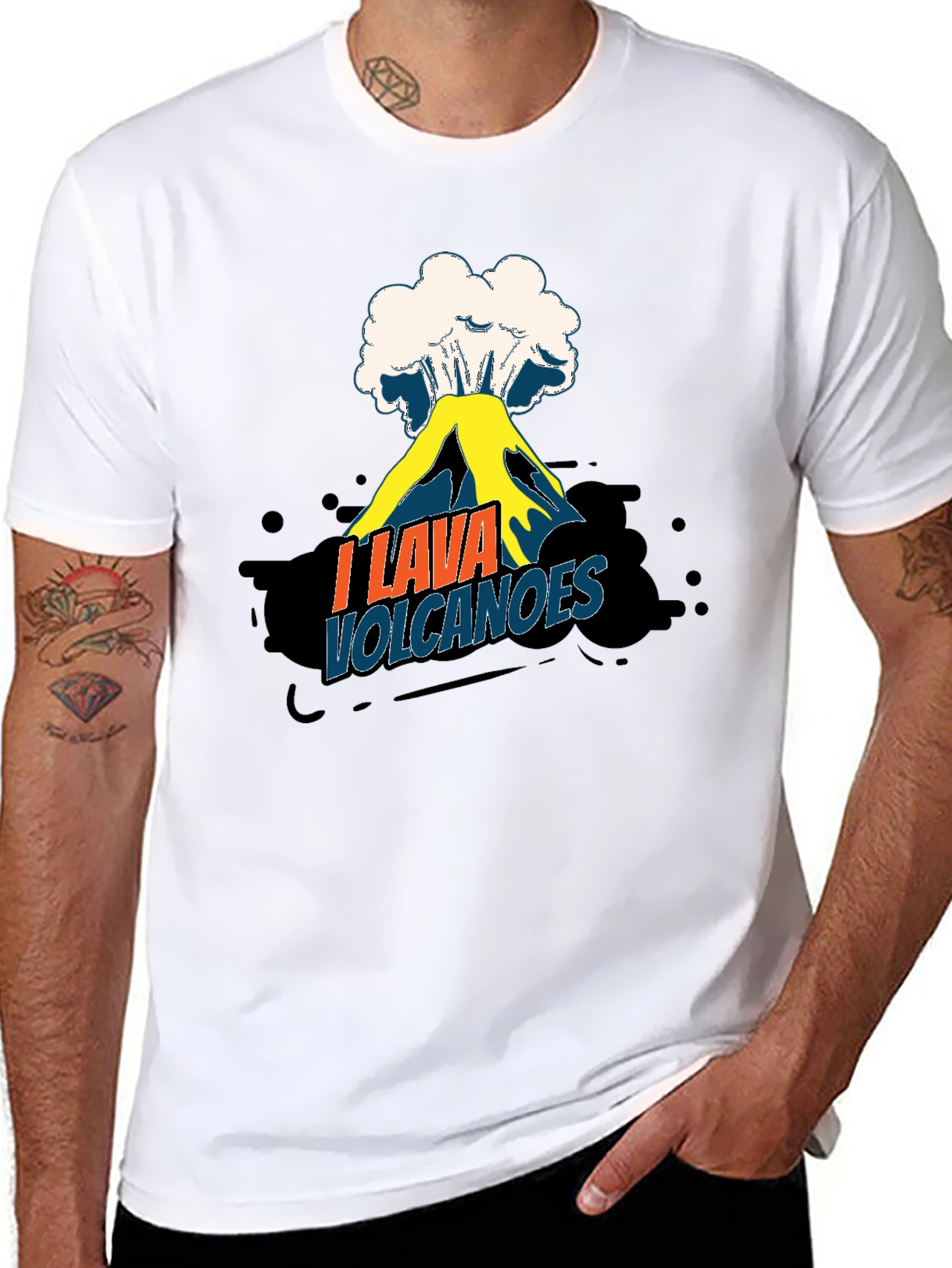 I Lava Volcanoes Funny Graphic Tee Shirt