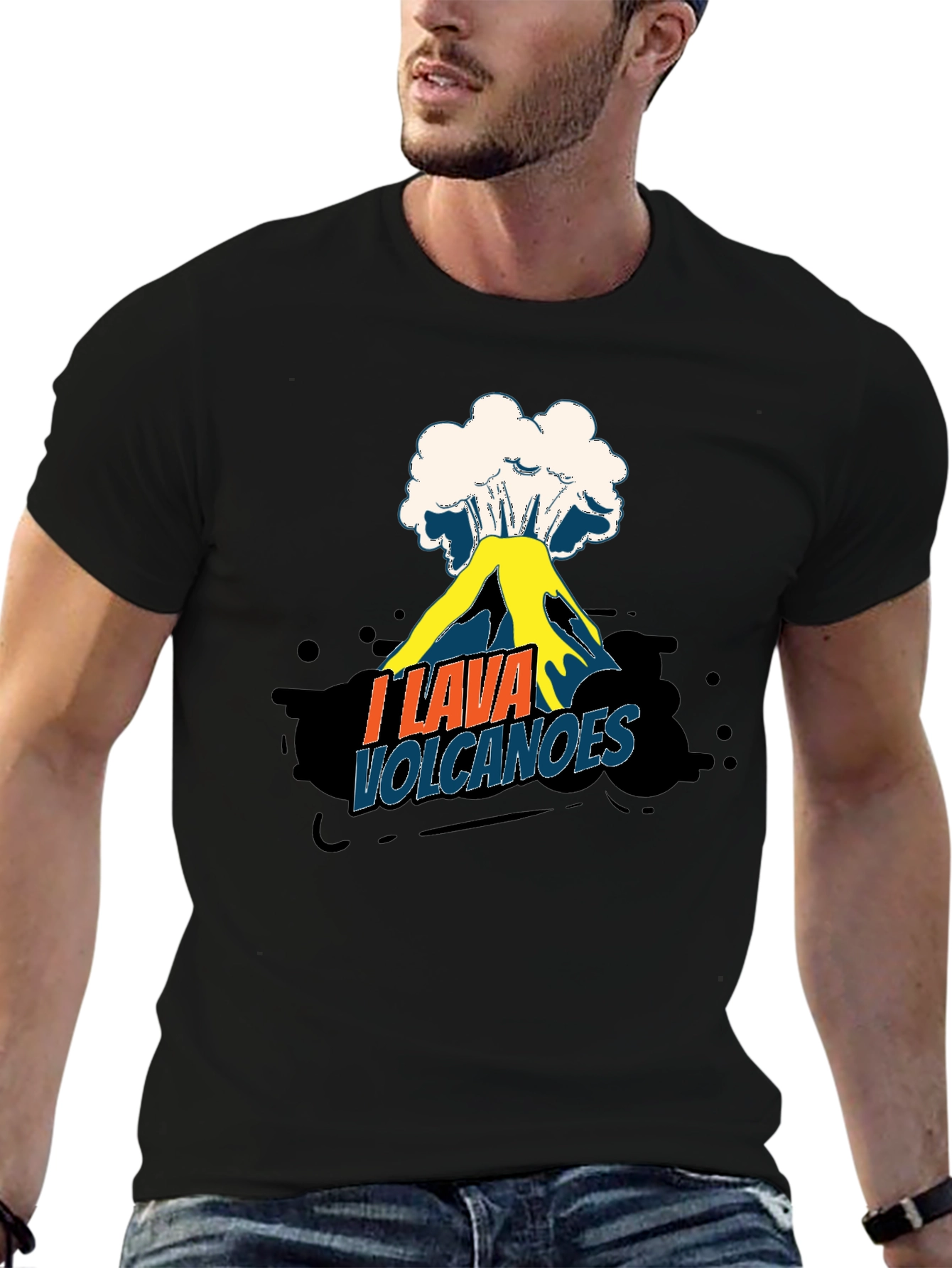 I Lava Volcanoes Funny Graphic Tee Shirt