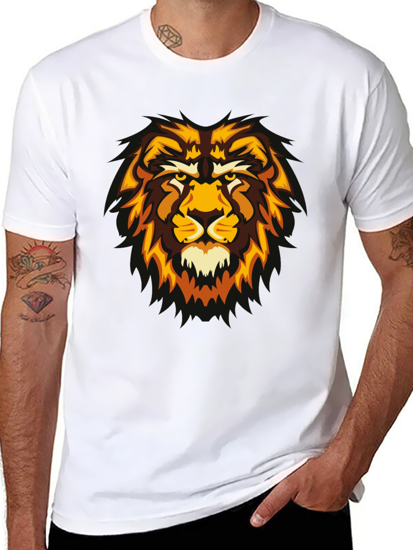 Lion Graphic Print T-Shirt