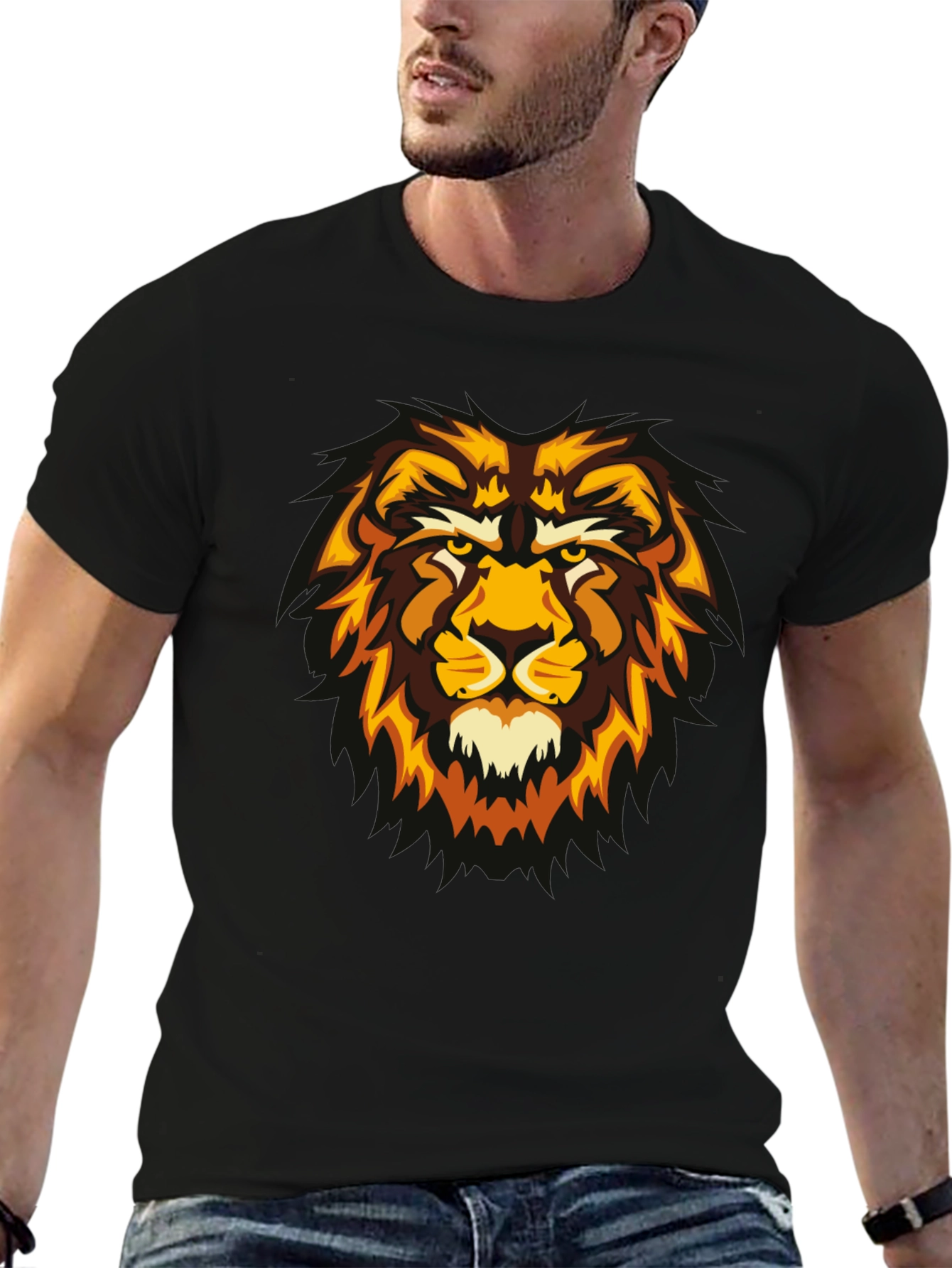 Lion Graphic Print T-Shirt