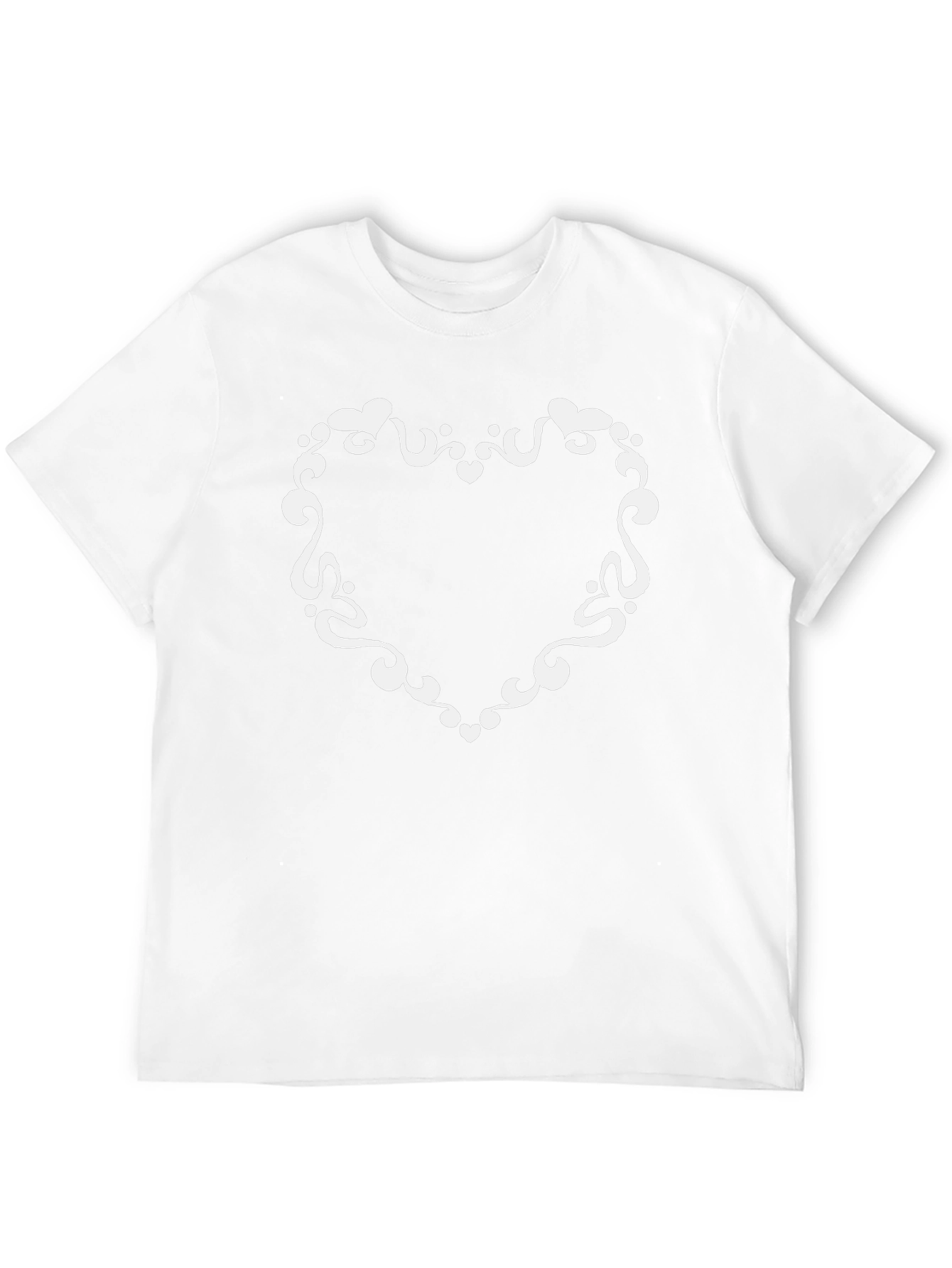 Heart Swirl Graphic Black T-Shirt