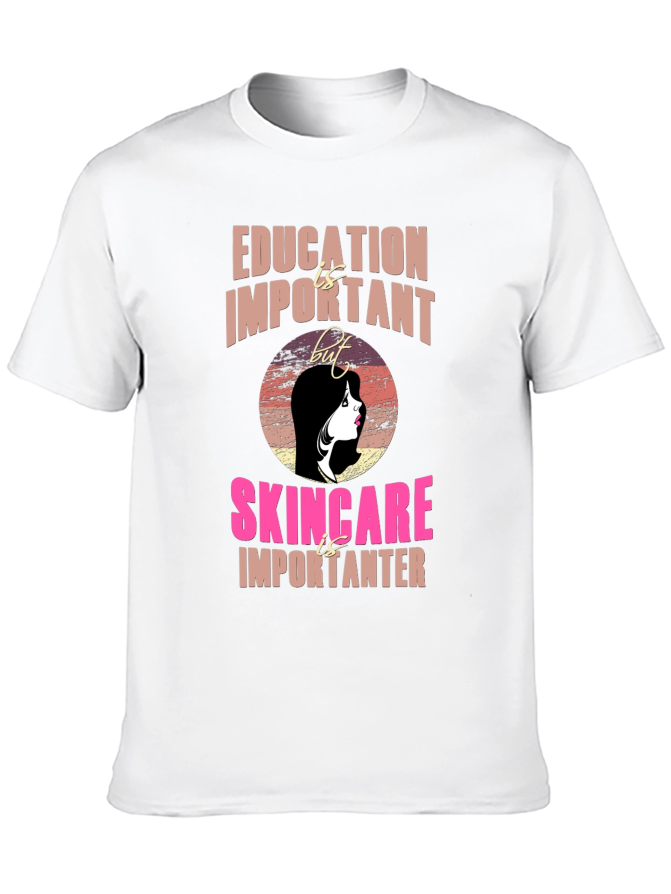 Skincare Over Everything Black Graphic Tee