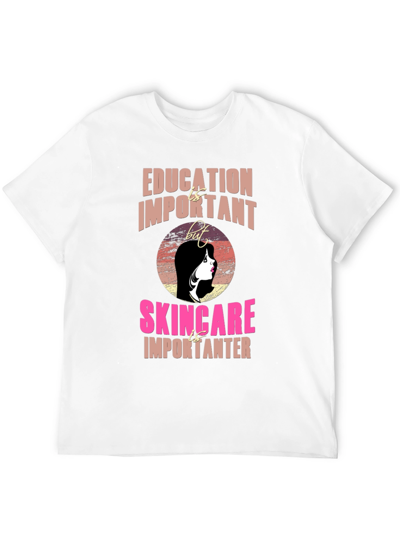 Skincare Over Everything Black Graphic Tee