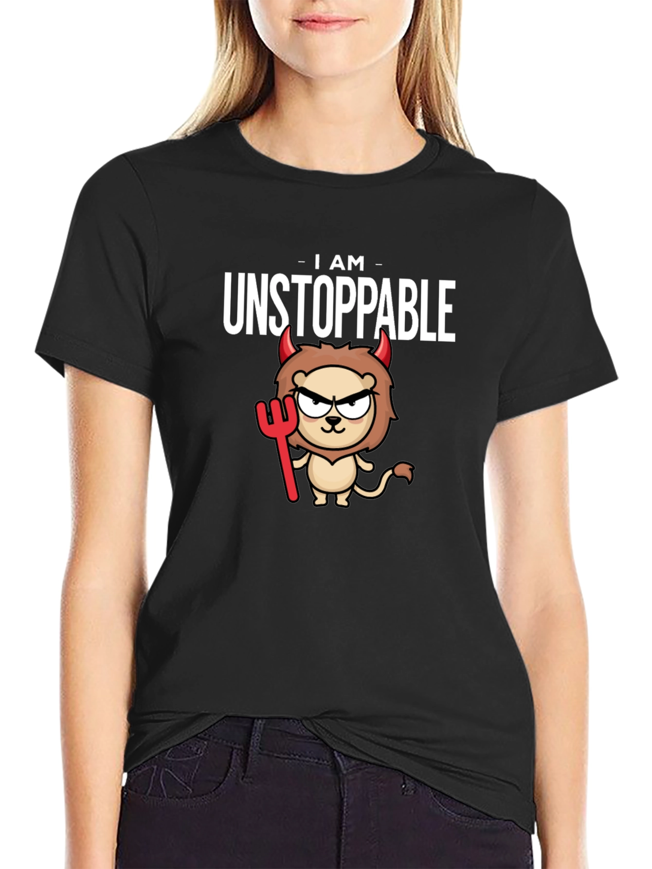 Unstoppable Devil Lion Graphic T-Shirt