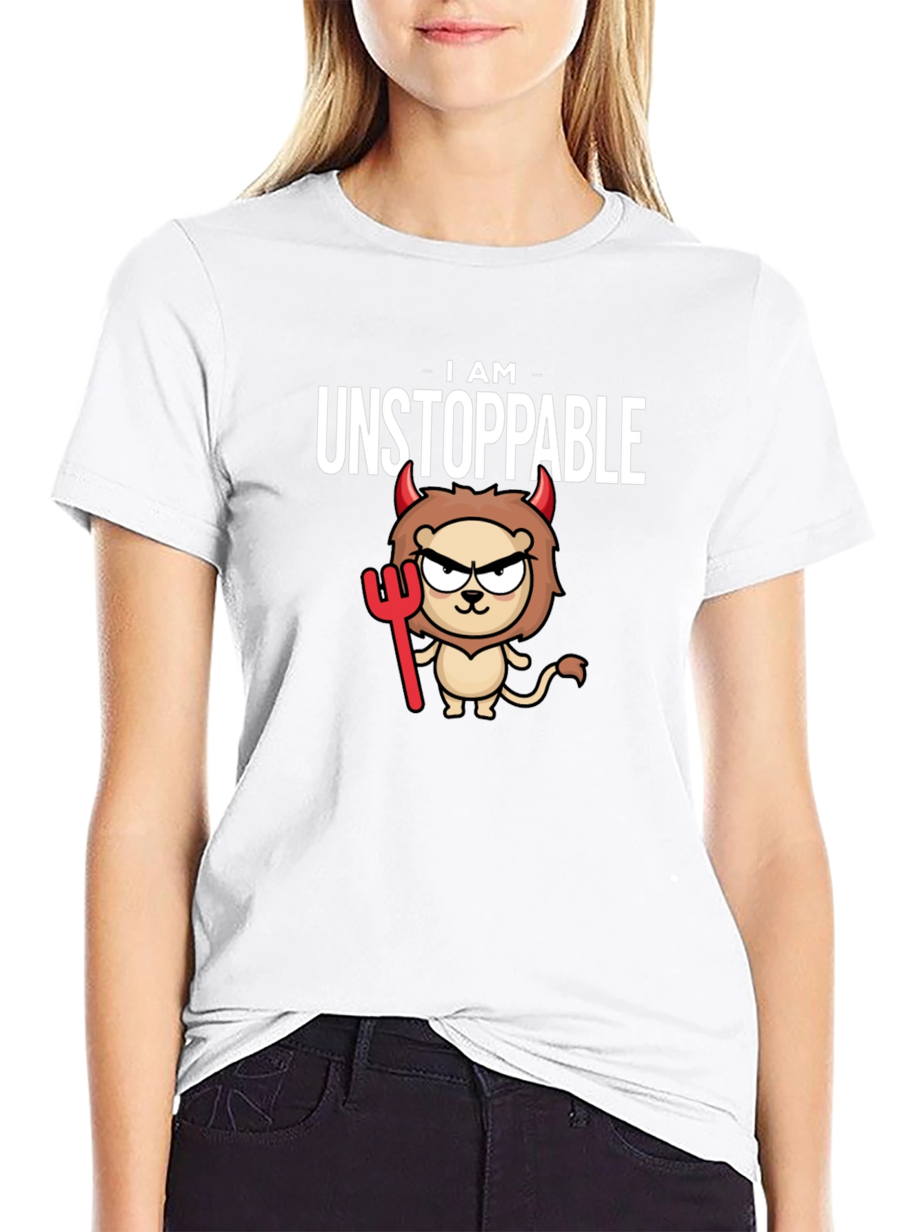 Unstoppable Devil Lion Graphic T-Shirt