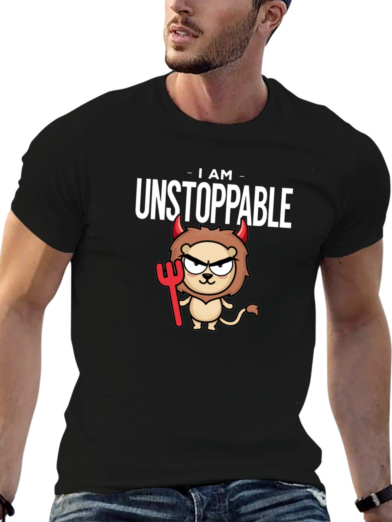 Unstoppable Devil Lion Graphic T-Shirt