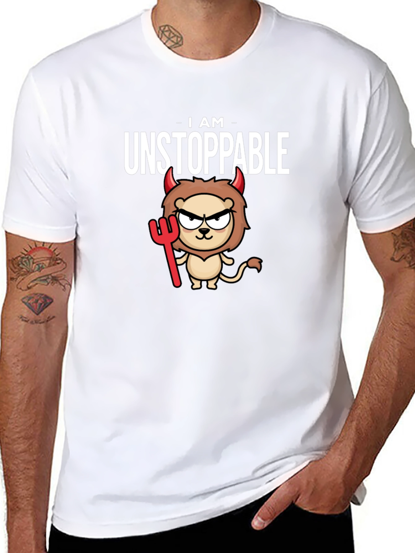 Unstoppable Devil Lion Graphic T-Shirt