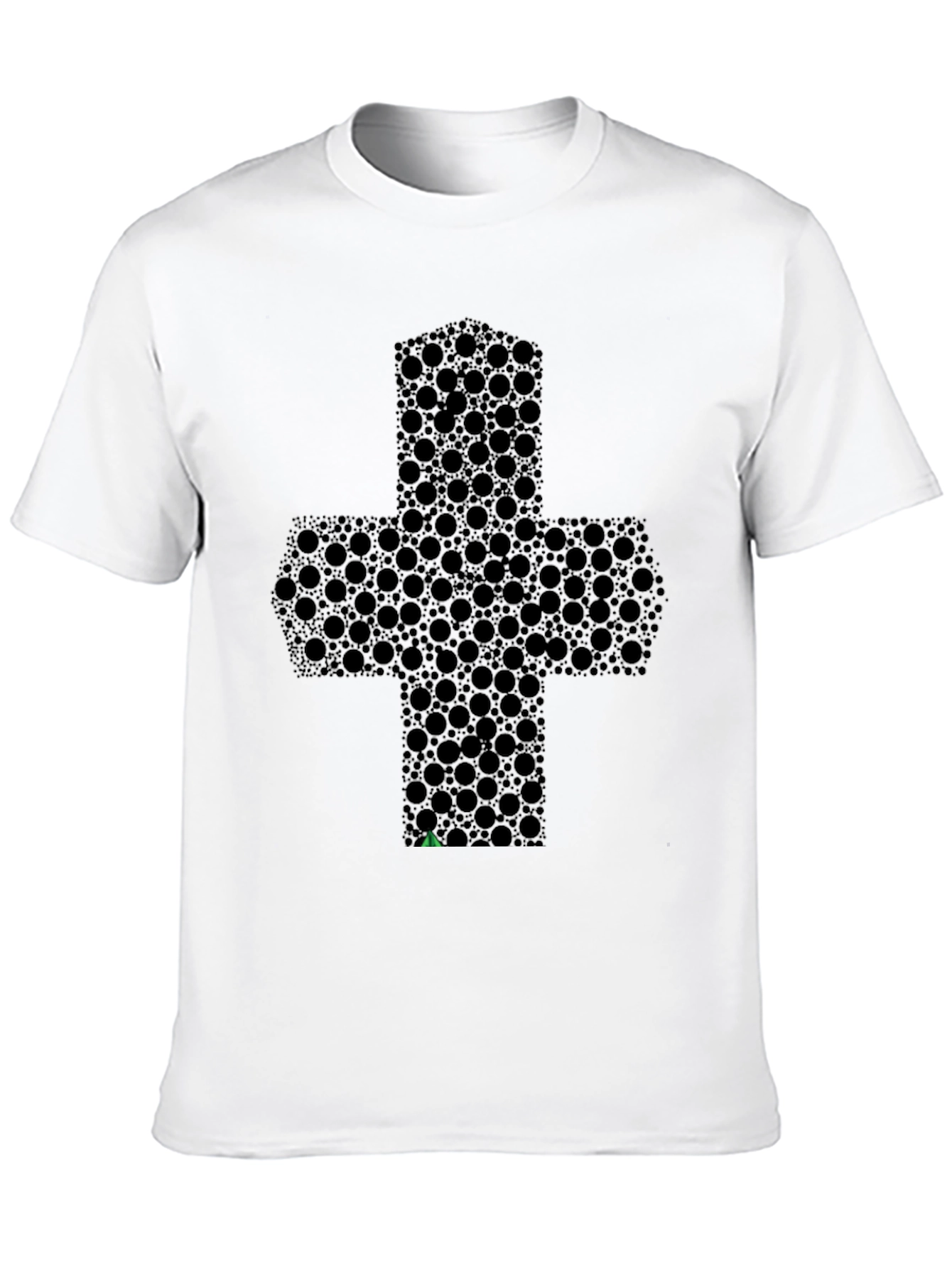Abstract Bubbled Plus Sign Black T-Shirt