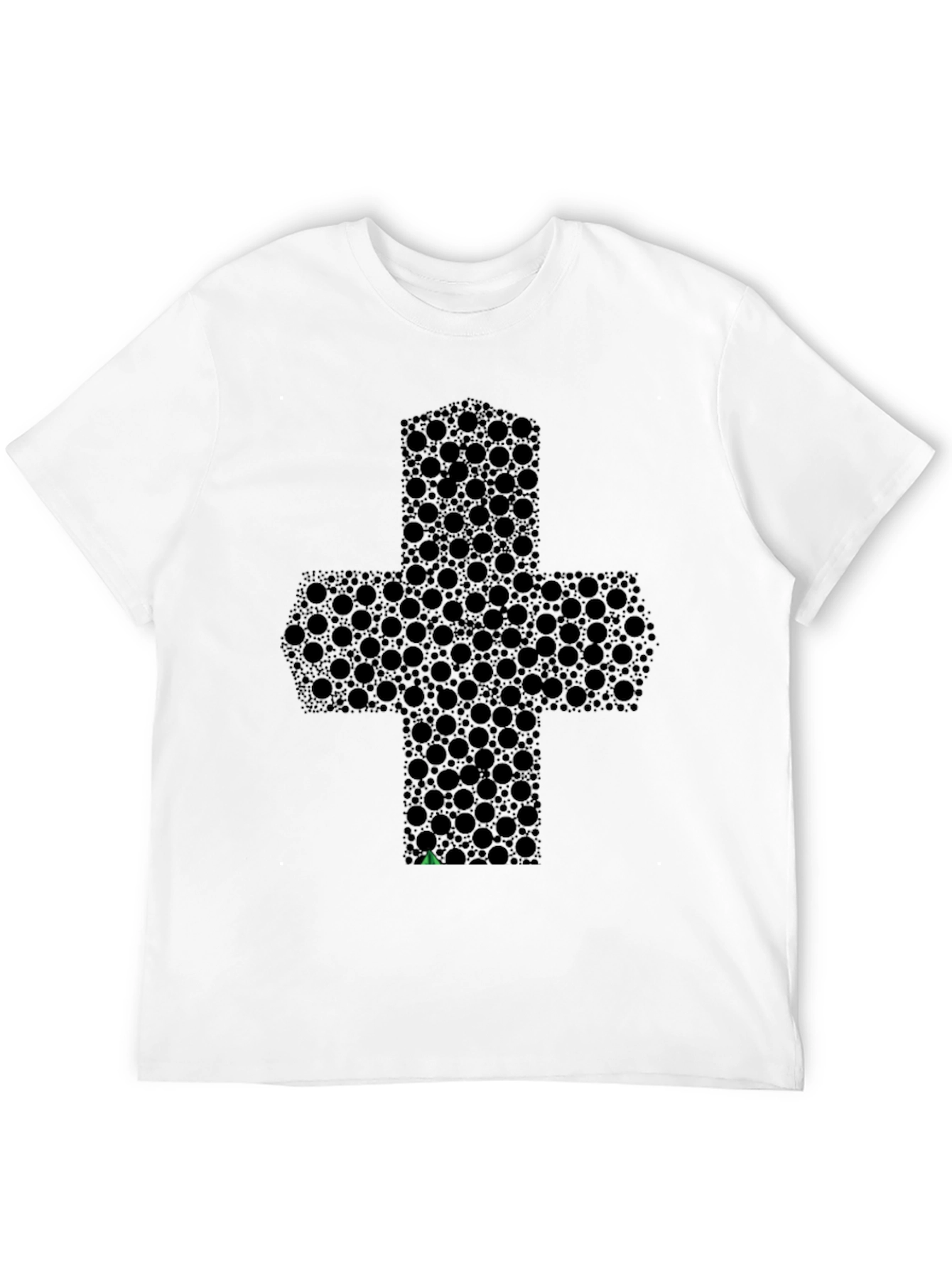 Abstract Bubbled Plus Sign Black T-Shirt