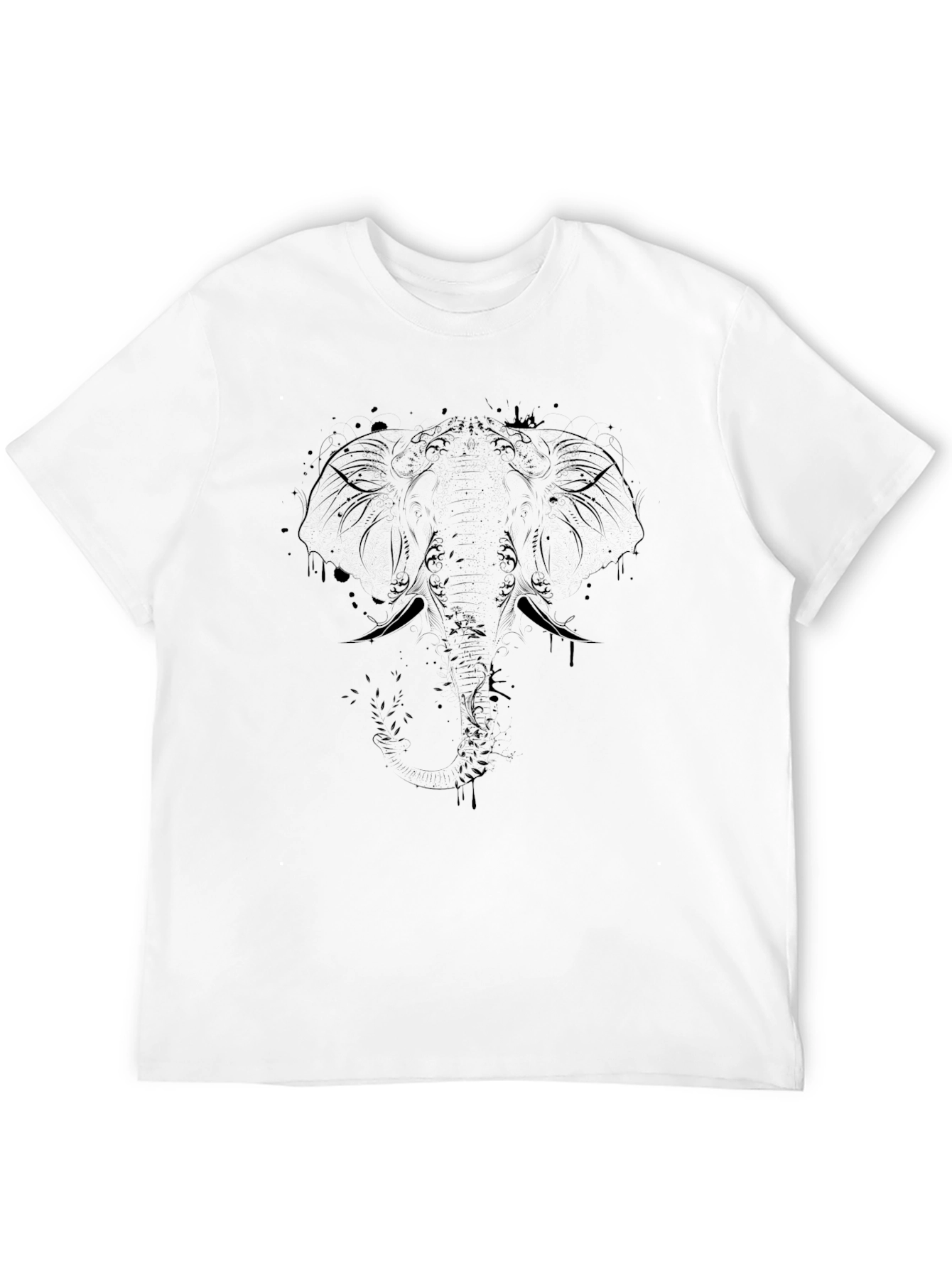 Black Elephant Graphic Print Tee