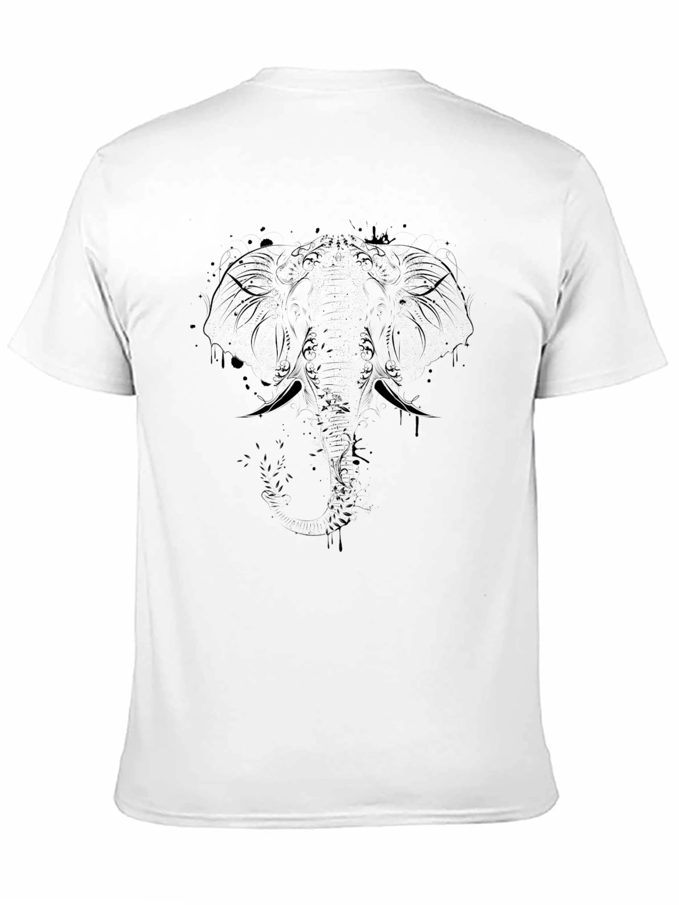 Black Elephant Graphic Print Tee