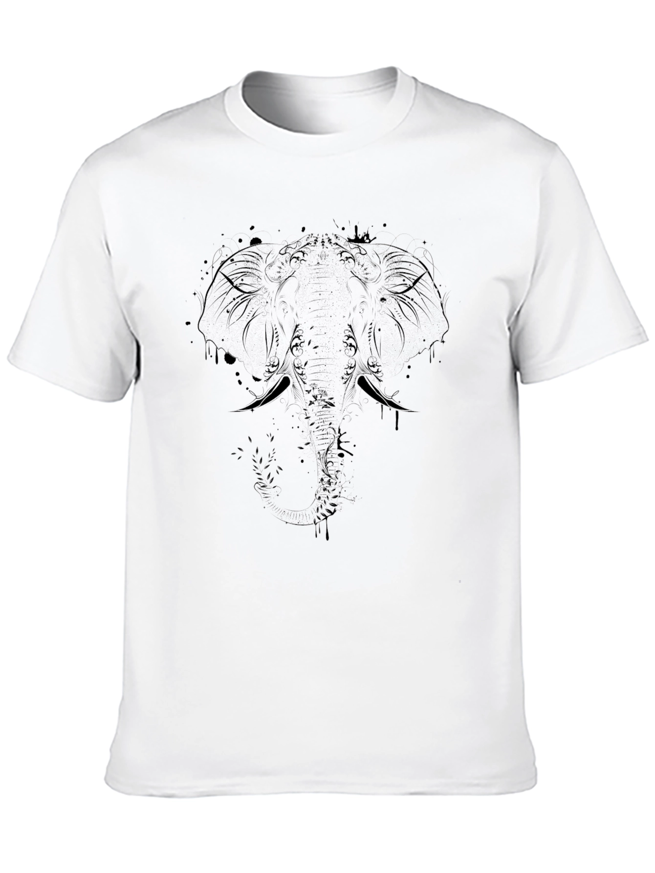 Black Elephant Graphic Print Tee