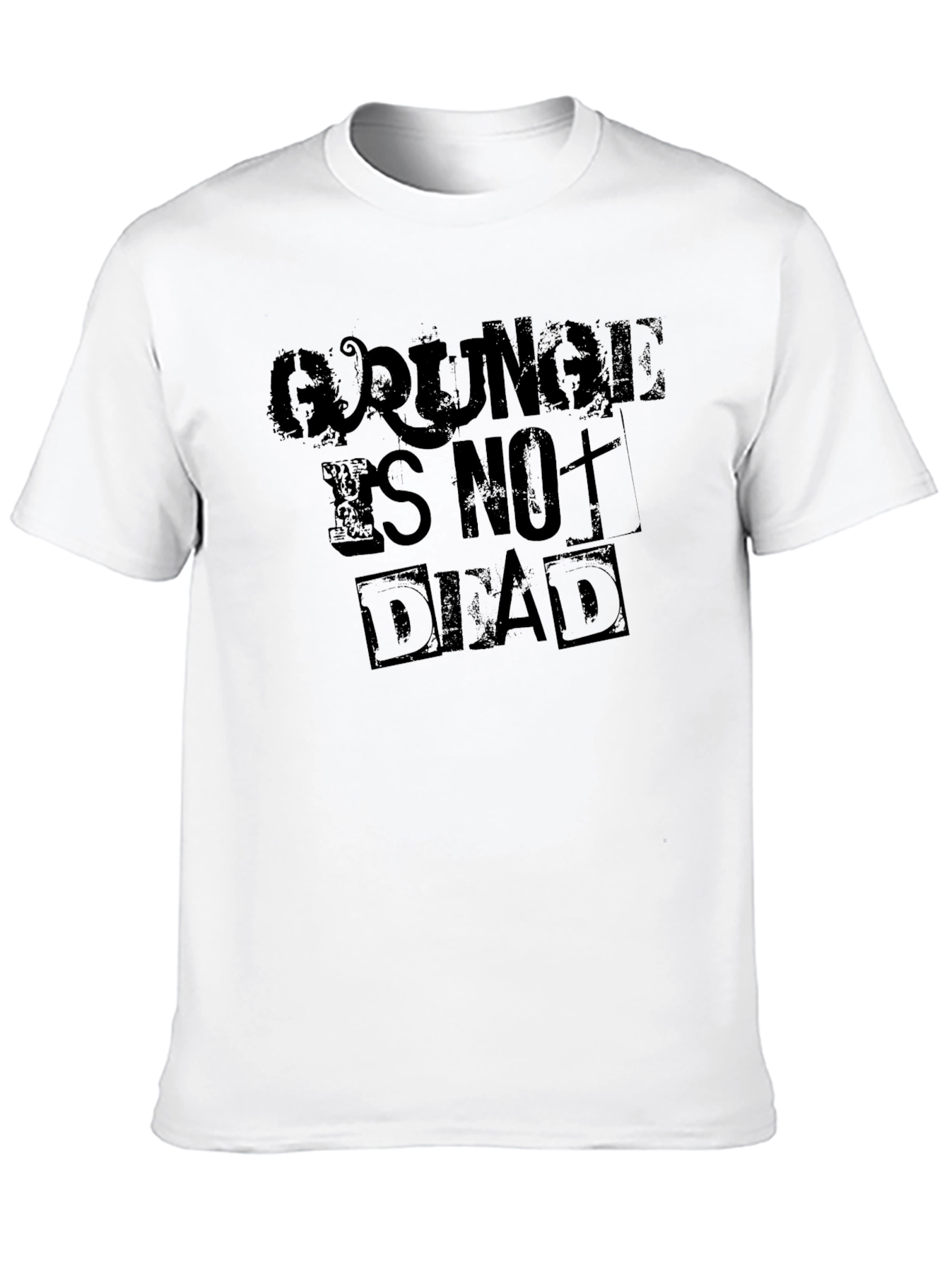 Grunge Is Not Dead Black Graphic Tee