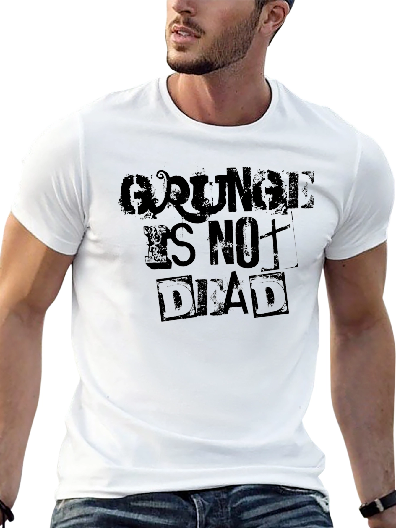 Grunge Is Not Dead Black Graphic Tee