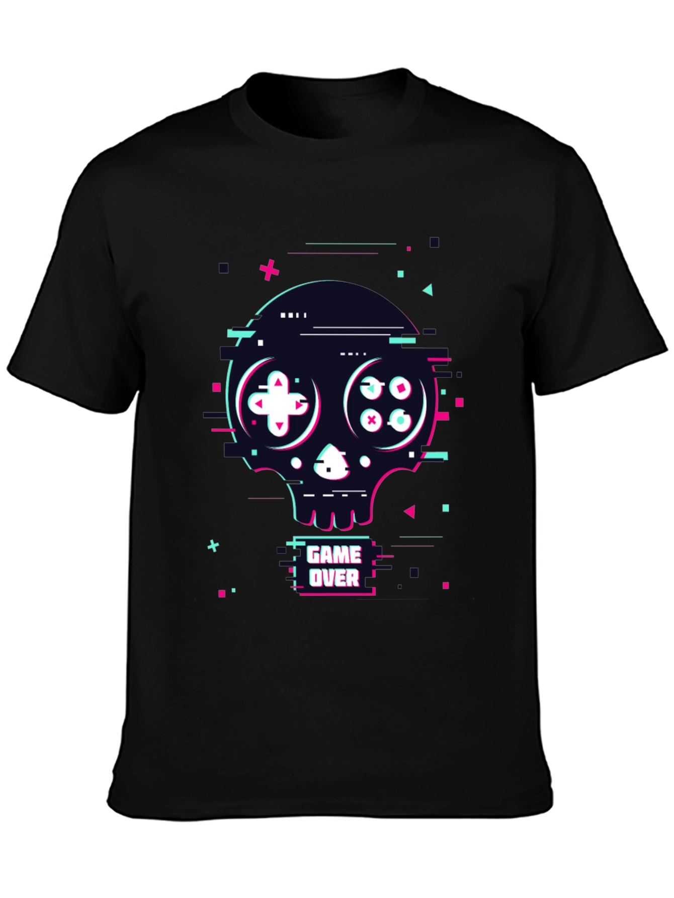 Game Over Skull Graphic Tee - Gamer Style