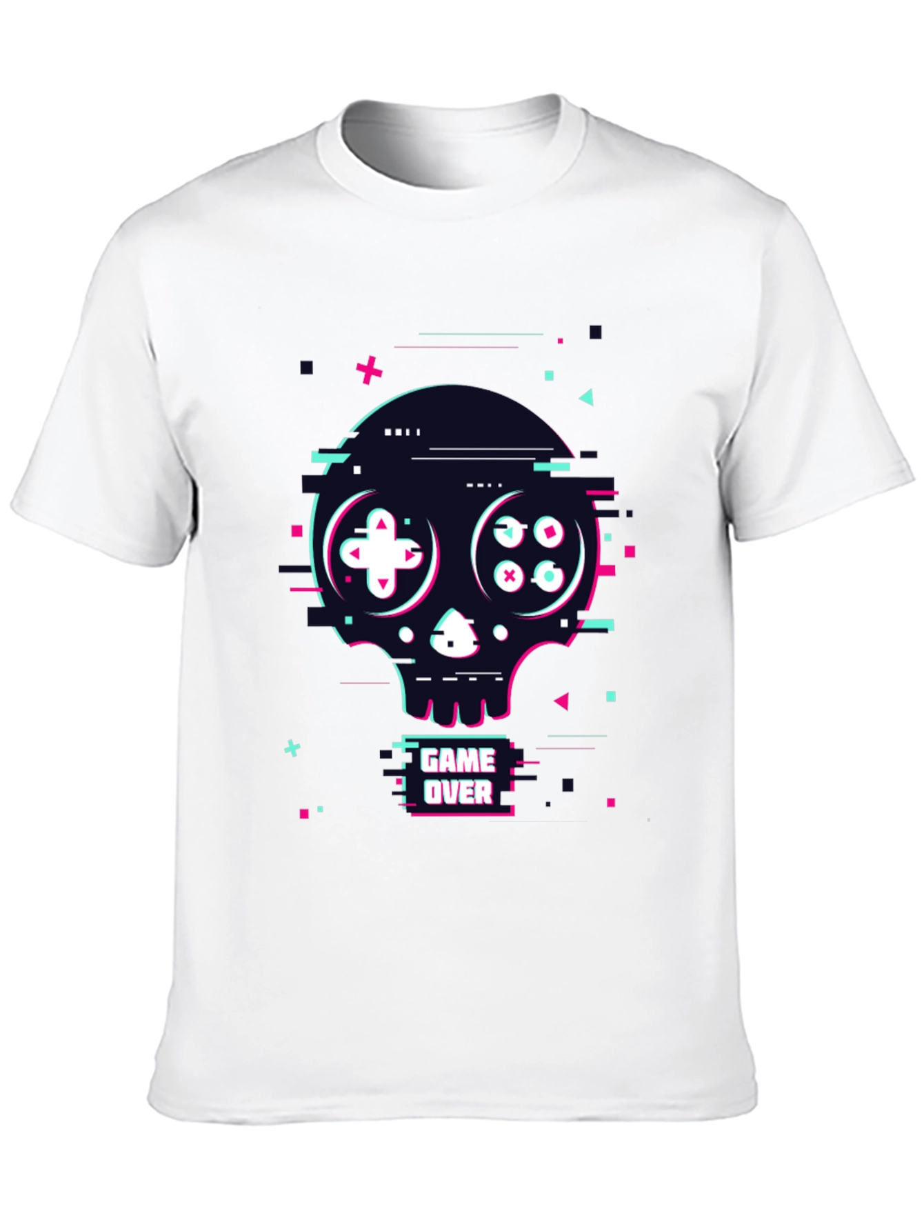 Game Over Skull Graphic Tee - Gamer Style