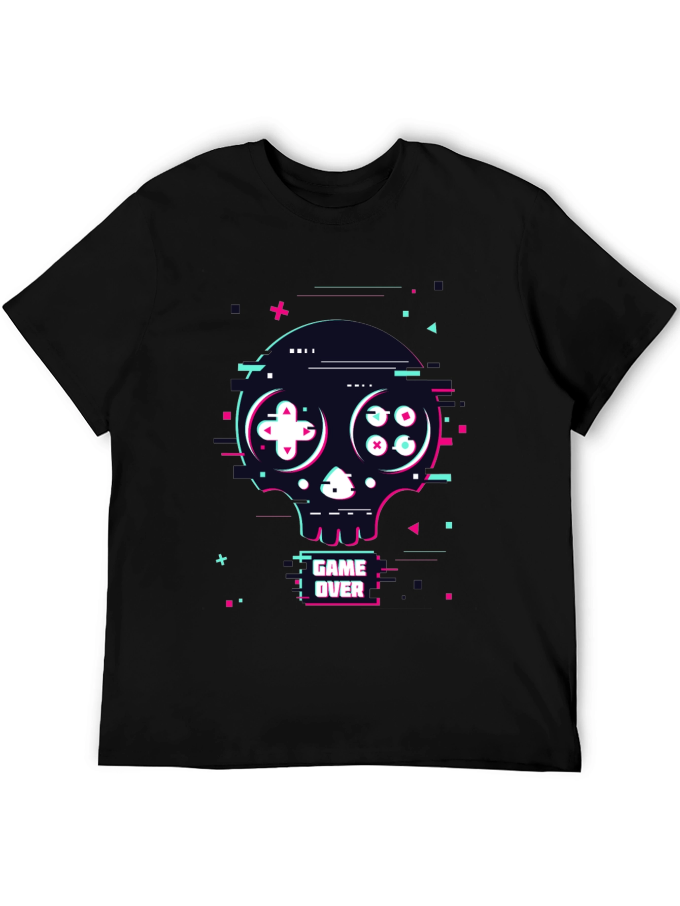 Game Over Skull Graphic Tee - Gamer Style