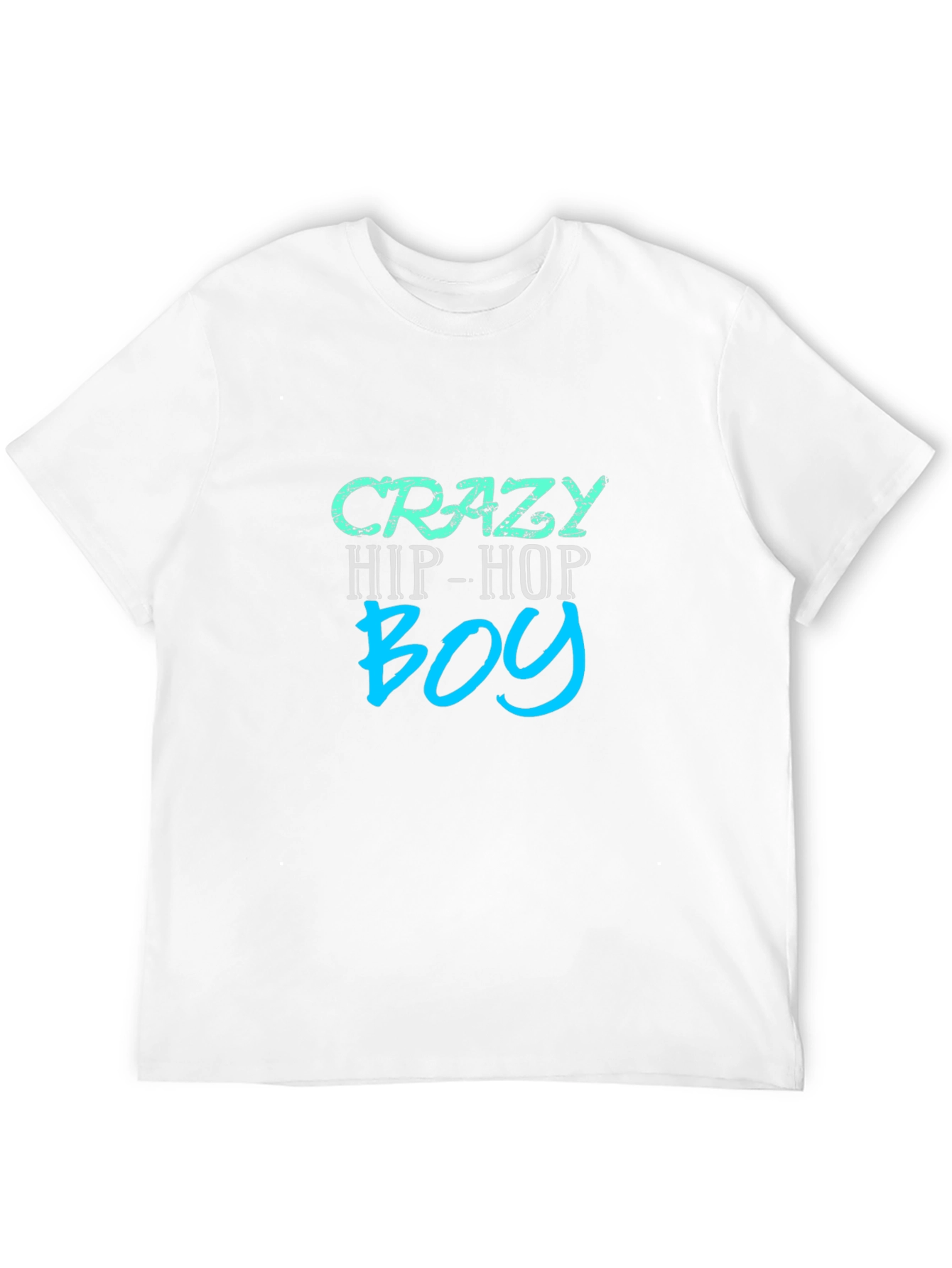 Crazy Hip-Hop Boy T-Shirt - Mens Black Graphic Tee