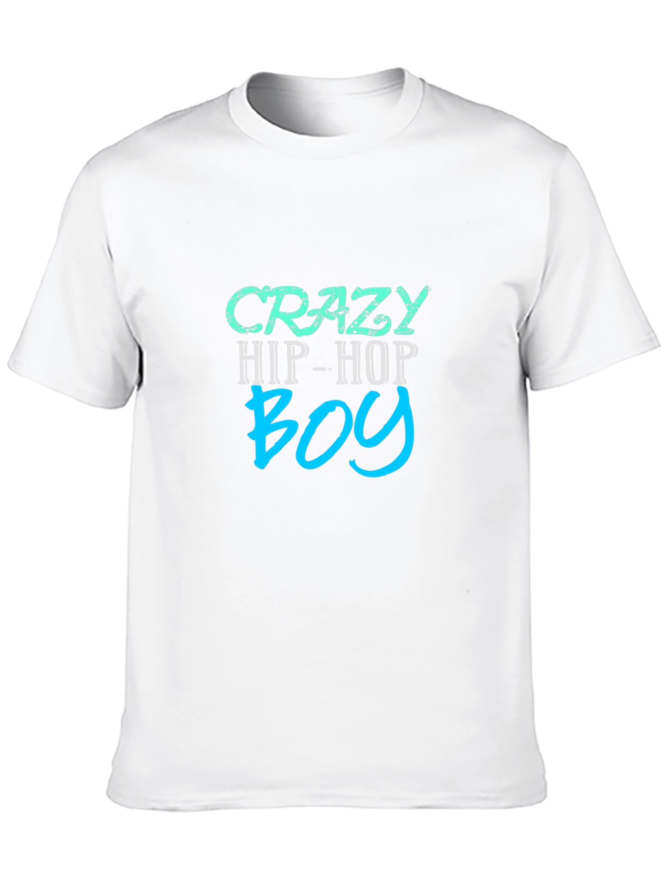 Crazy Hip-Hop Boy T-Shirt - Mens Black Graphic Tee
