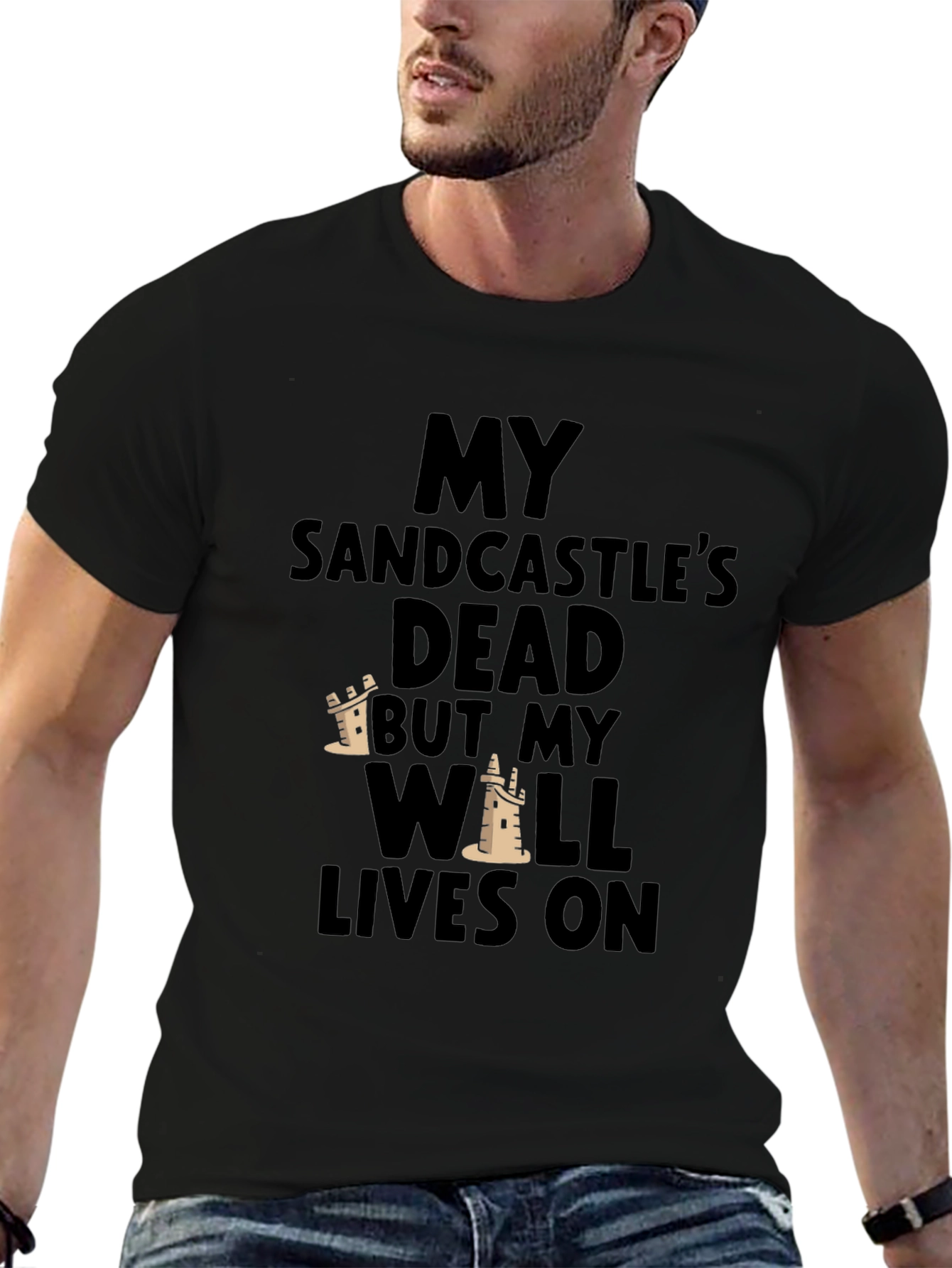 Sandcastles Dead Wall Lives On Graphic T-Shirt