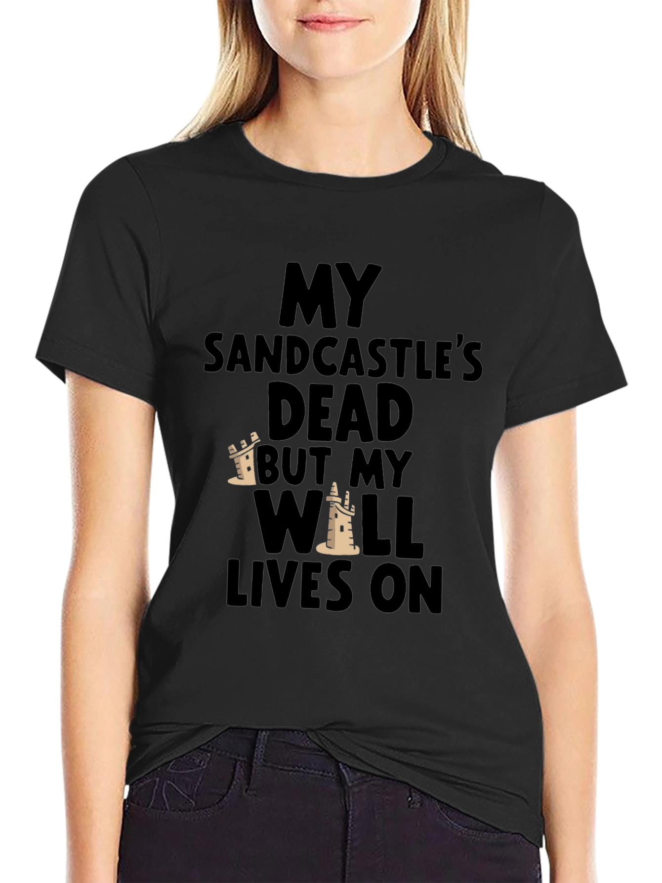Sandcastles Dead Wall Lives On Graphic T-Shirt
