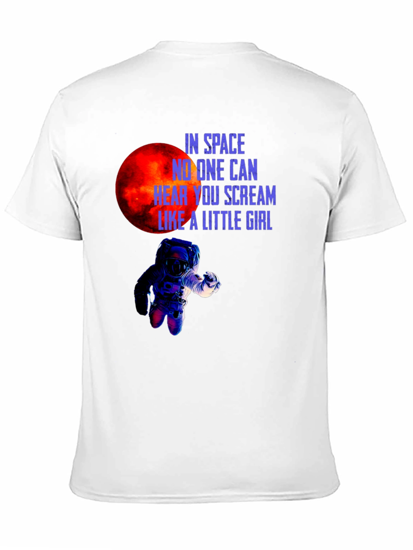 Space Scream Graphic Tee - Black Cotton T-Shirt