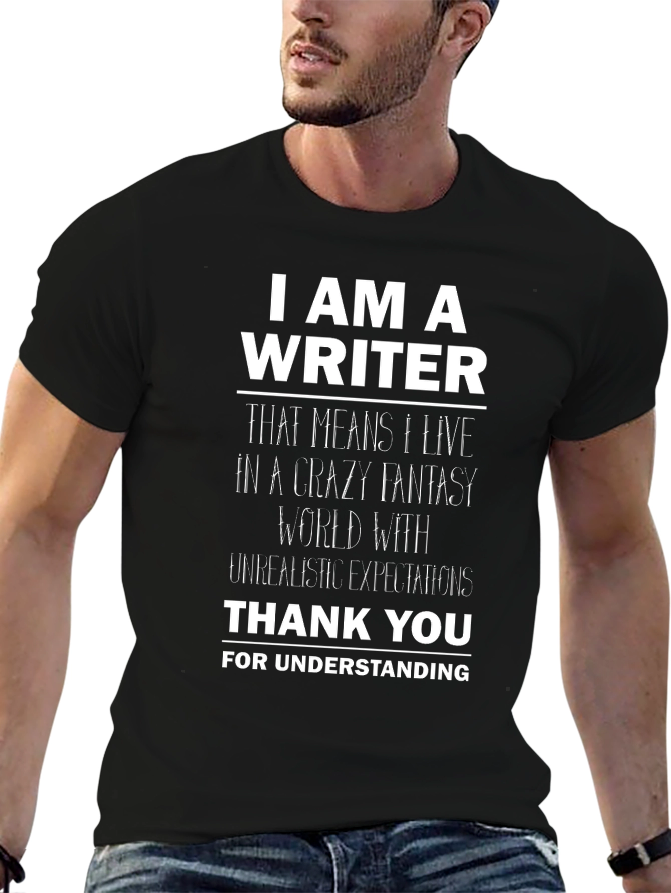 Writer Novelty Graphic Tee - Crazy Fantasy World