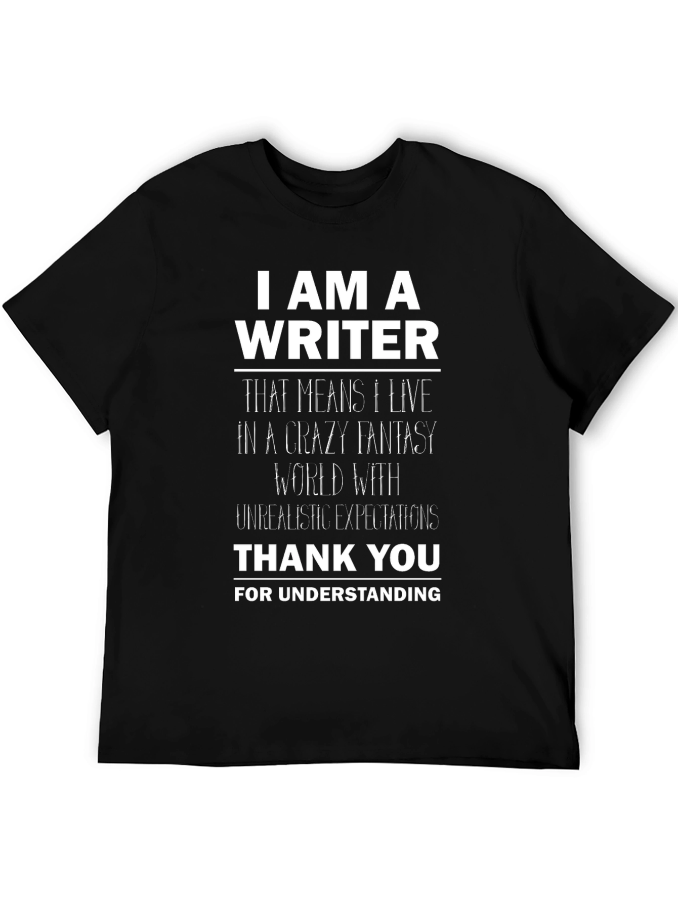 Writer Novelty Graphic Tee - Crazy Fantasy World
