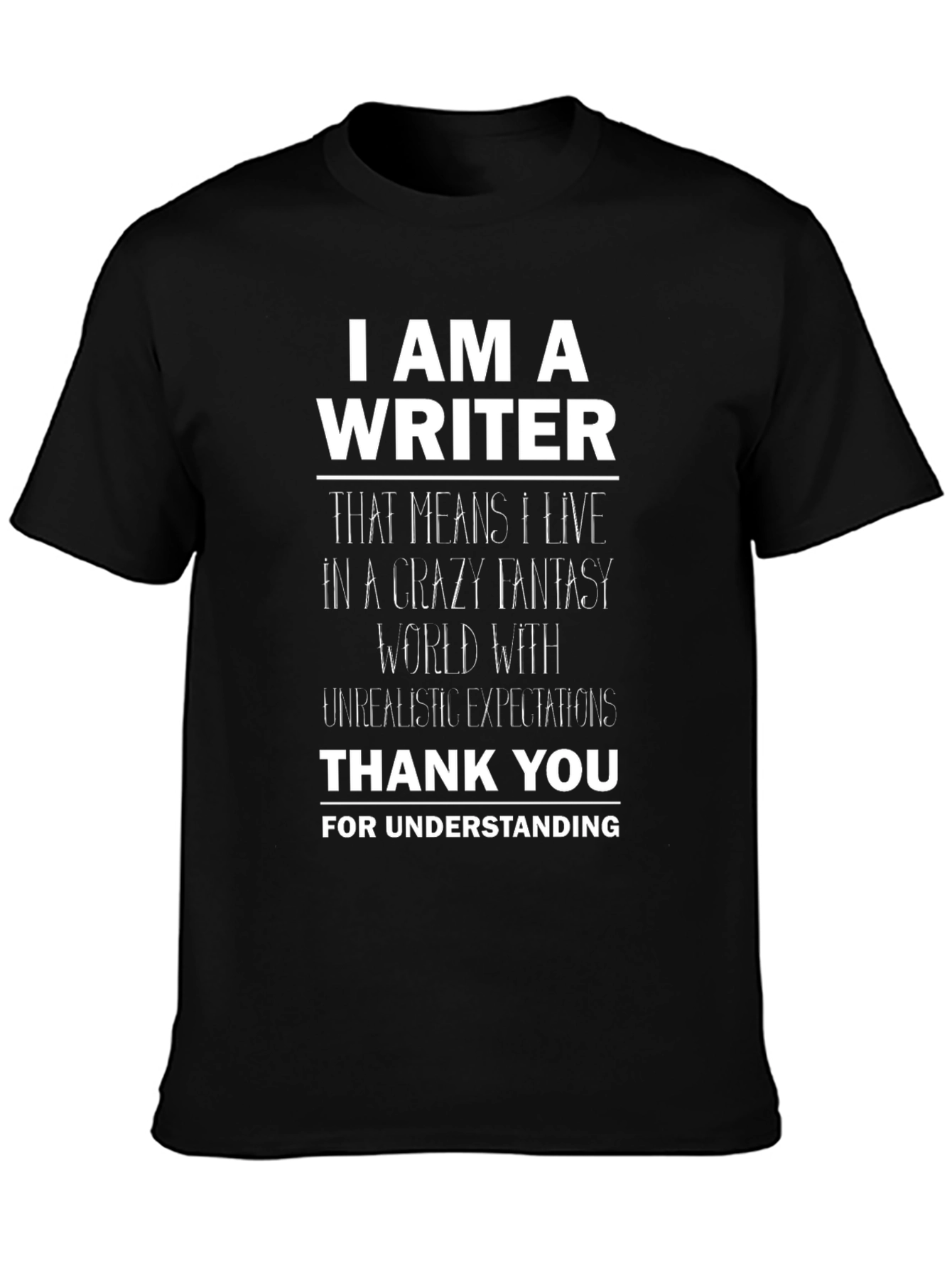 Writer Novelty Graphic Tee - Crazy Fantasy World