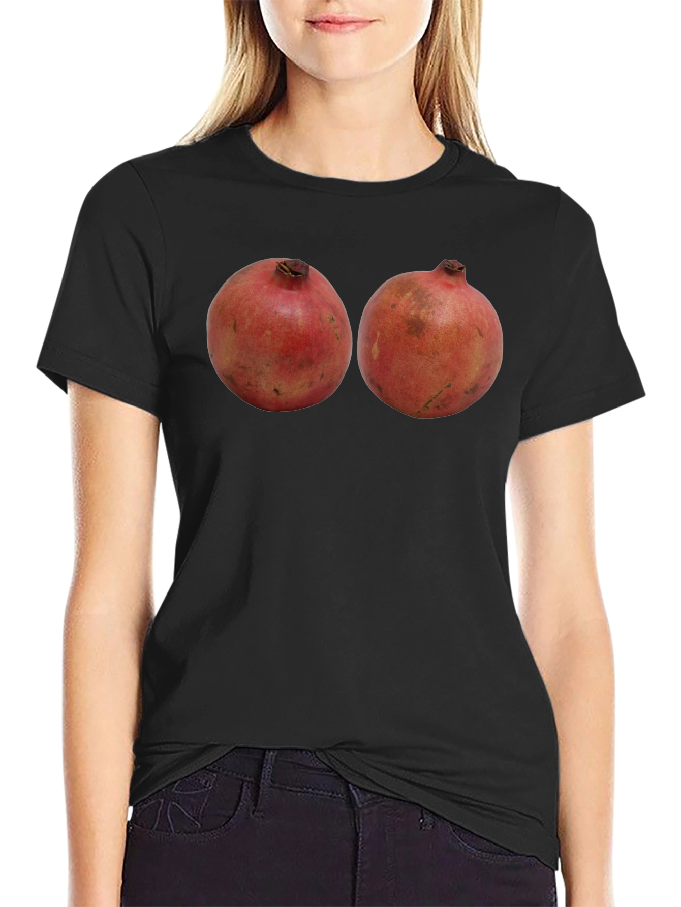 Pomegranate Tee: Funny Fruit Graphic T-Shirt