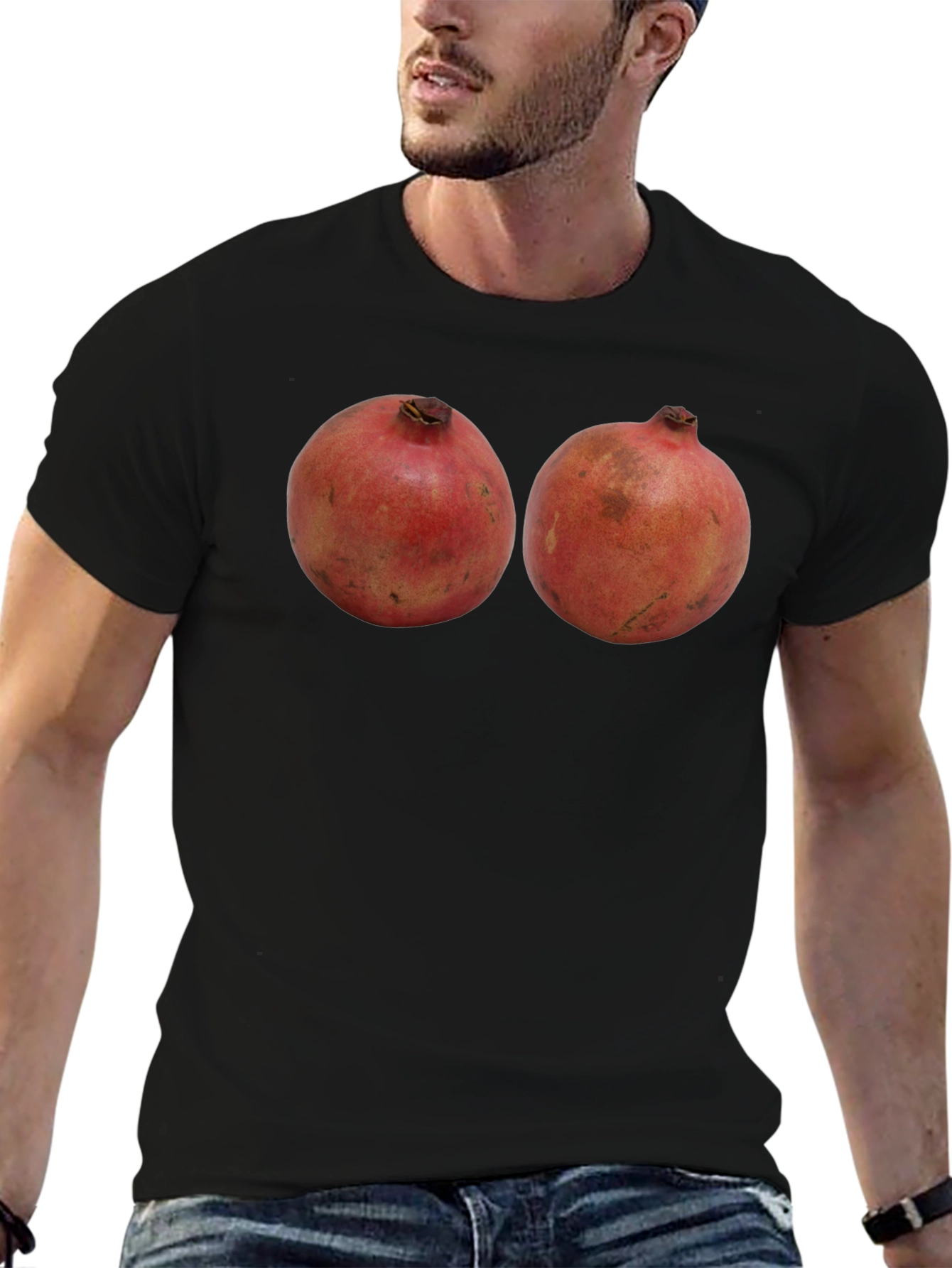 Pomegranate Tee: Funny Fruit Graphic T-Shirt
