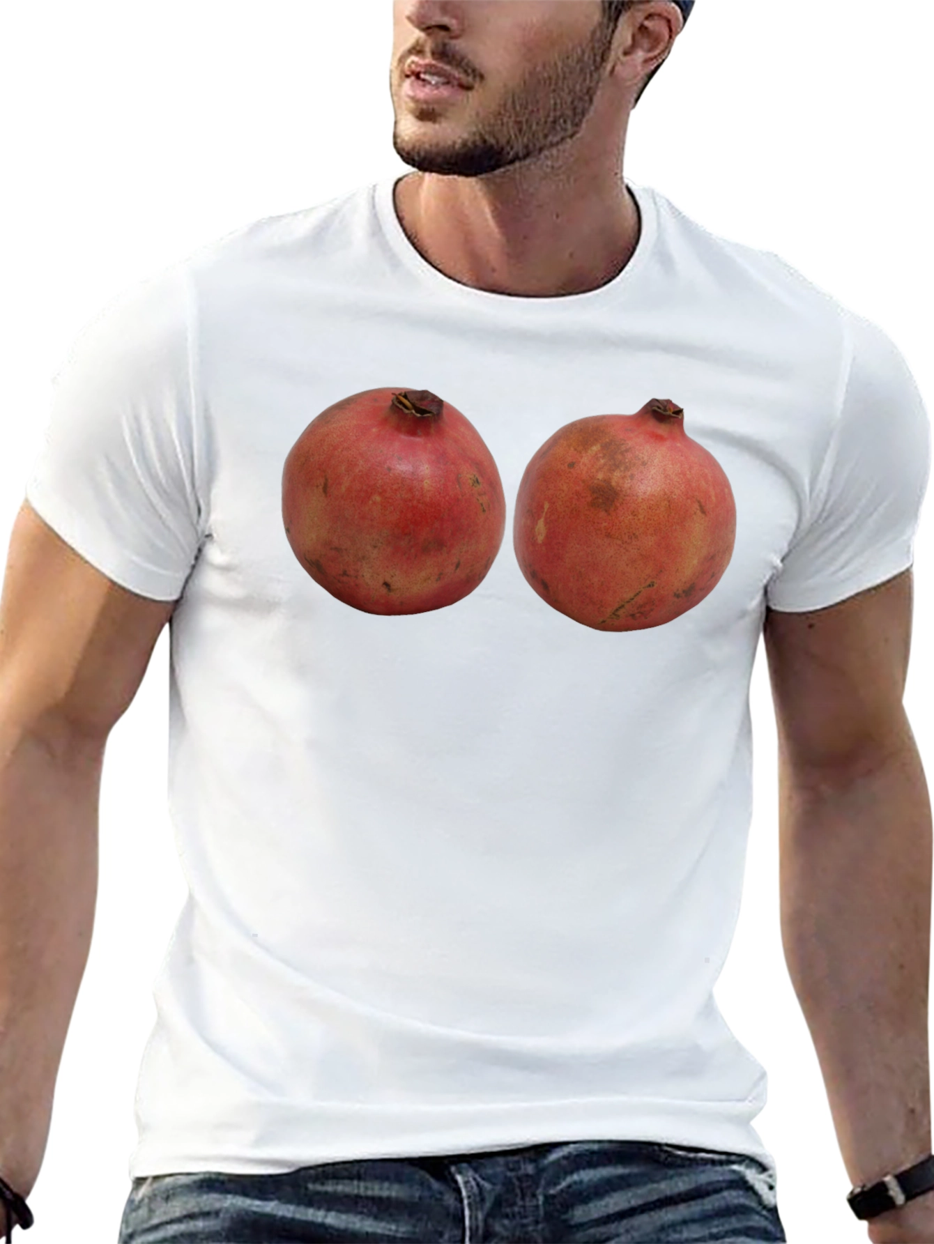 Pomegranate Tee: Funny Fruit Graphic T-Shirt