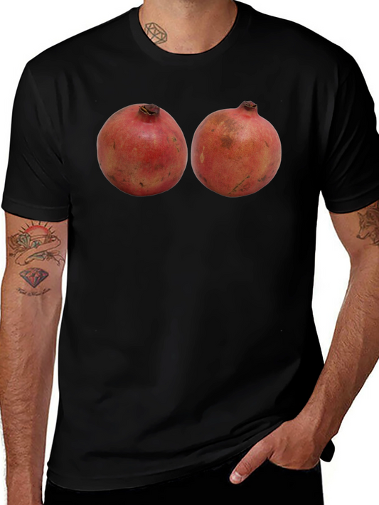 Pomegranate Tee: Funny Fruit Graphic T-Shirt