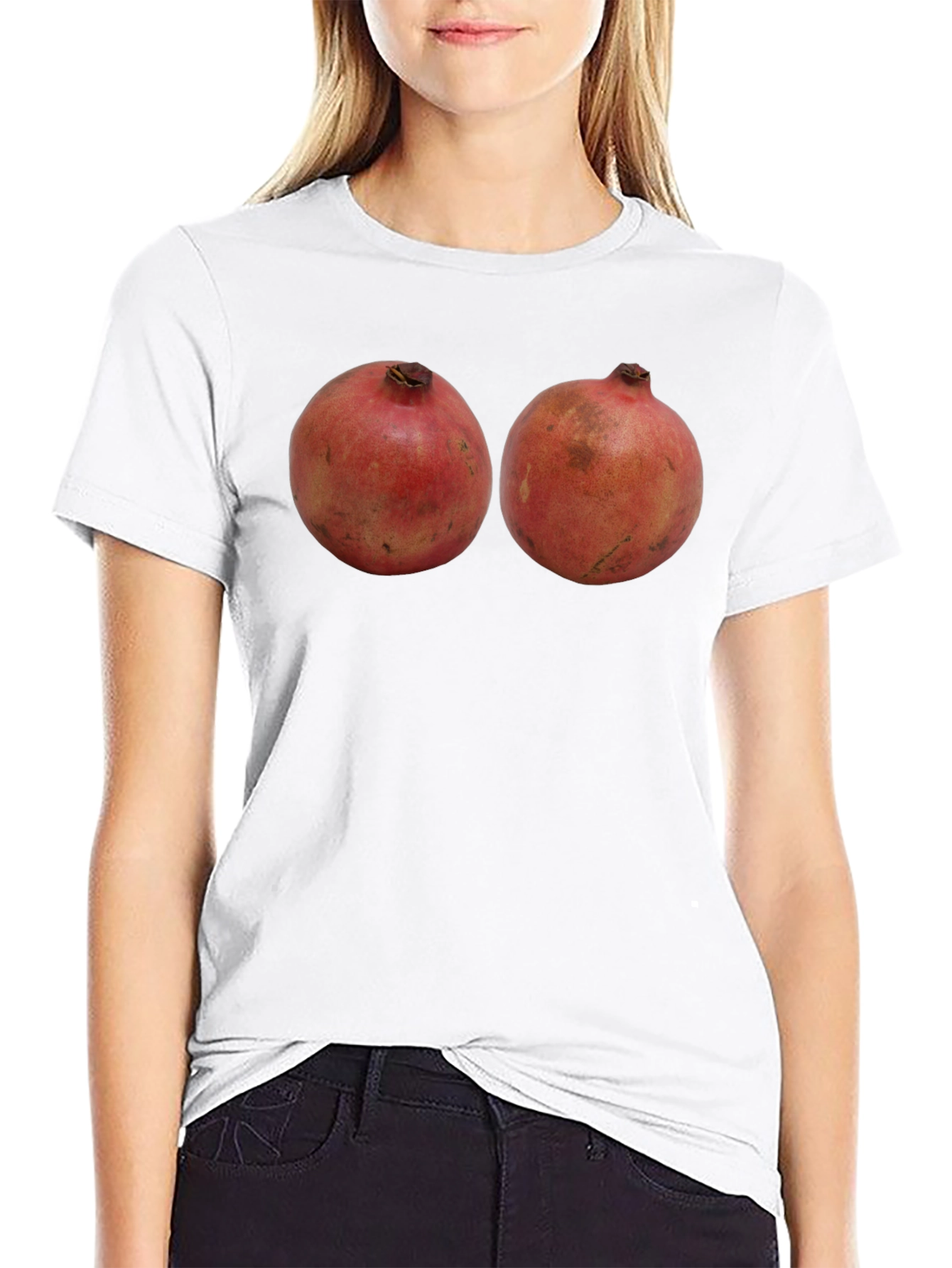 Pomegranate Tee: Funny Fruit Graphic T-Shirt