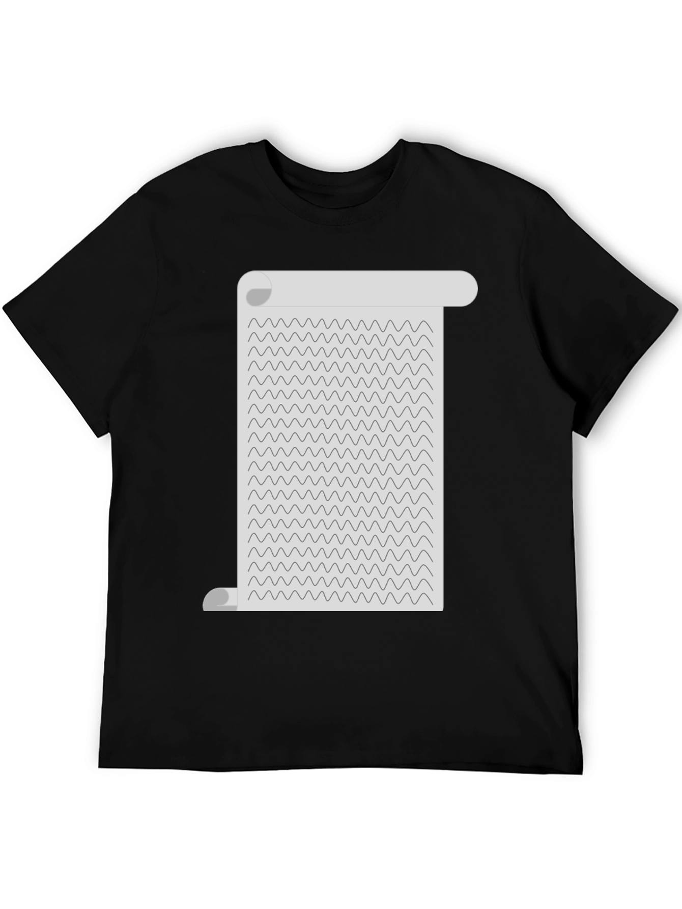 Wavy Lines Scroll Tee - Unisex Graphic T-Shirt