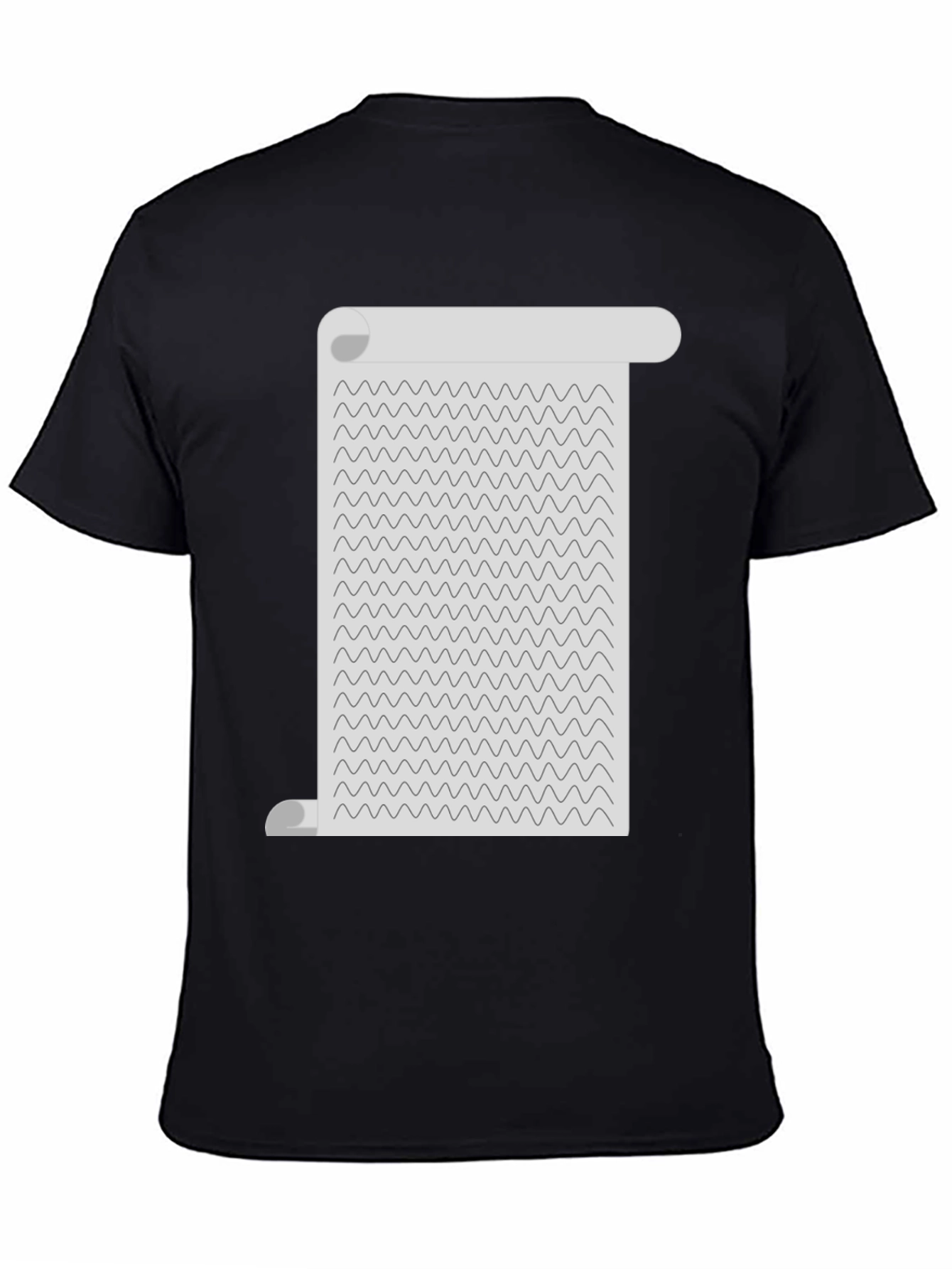 Wavy Lines Scroll Tee - Unisex Graphic T-Shirt