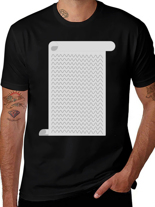 Wavy Lines Scroll Tee - Unisex Graphic T-Shirt