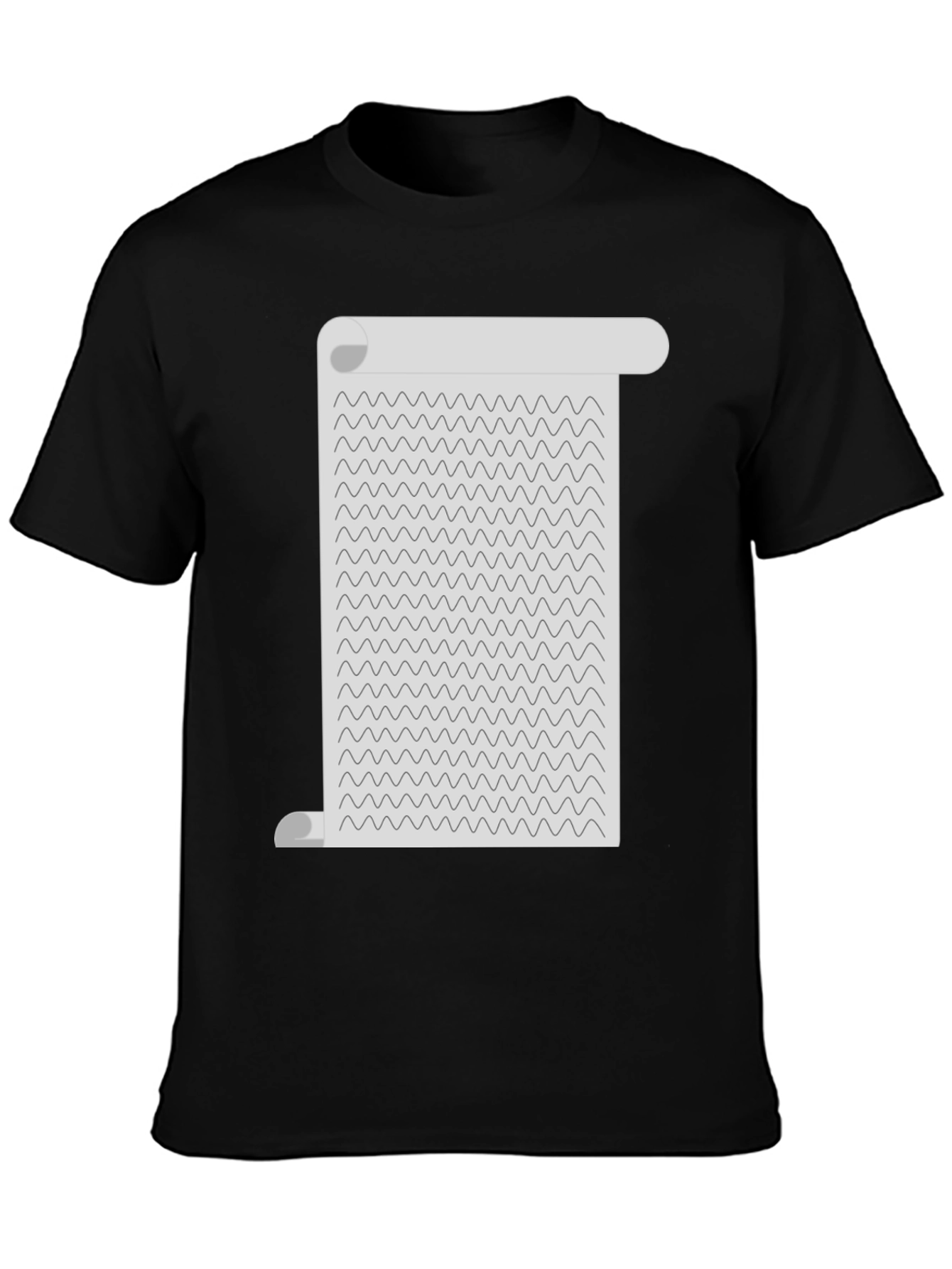 Wavy Lines Scroll Tee - Unisex Graphic T-Shirt