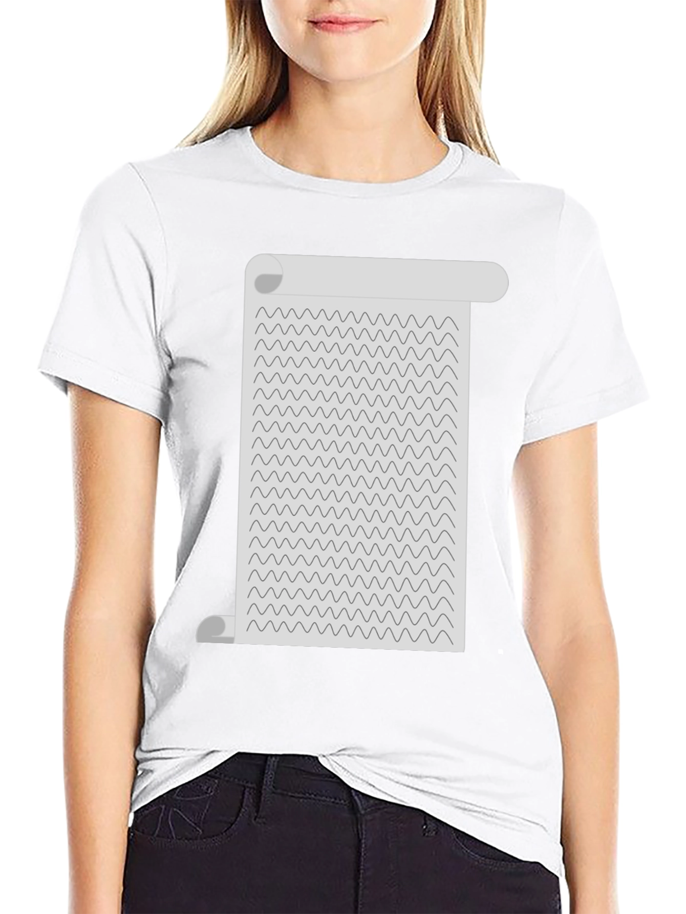Wavy Lines Scroll Tee - Unisex Graphic T-Shirt