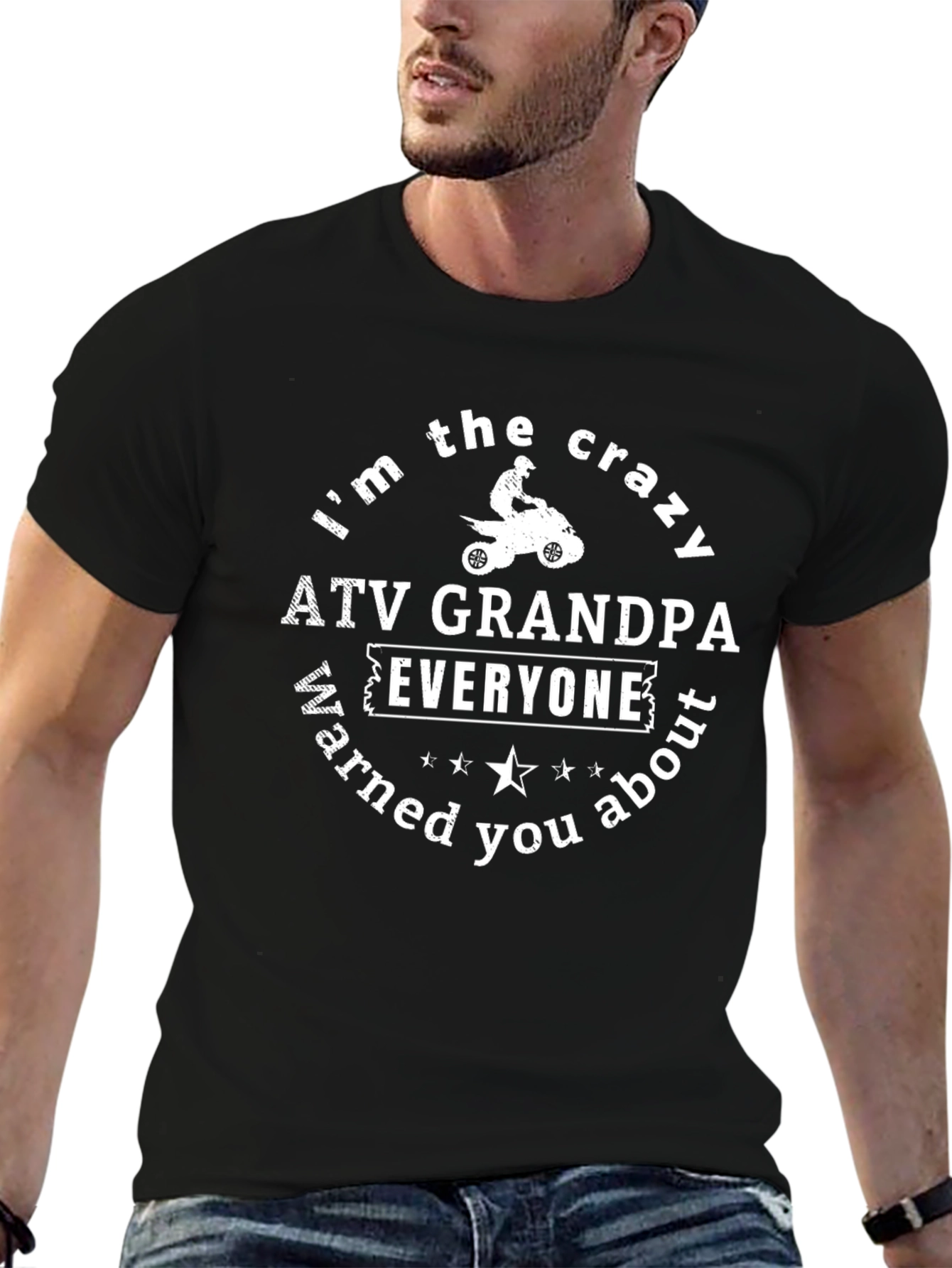 Crazy ATV Grandpa T-Shirt: Warned You About!