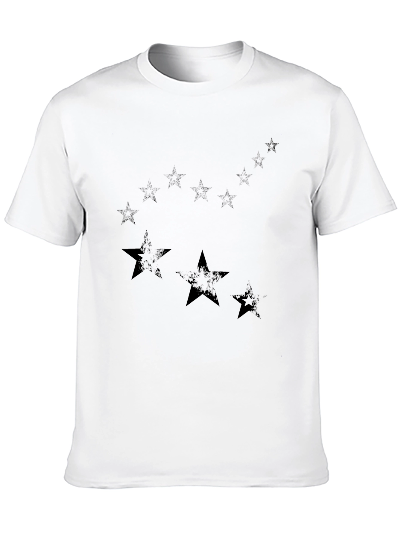 Starry Night Black Cotton Graphic Tee