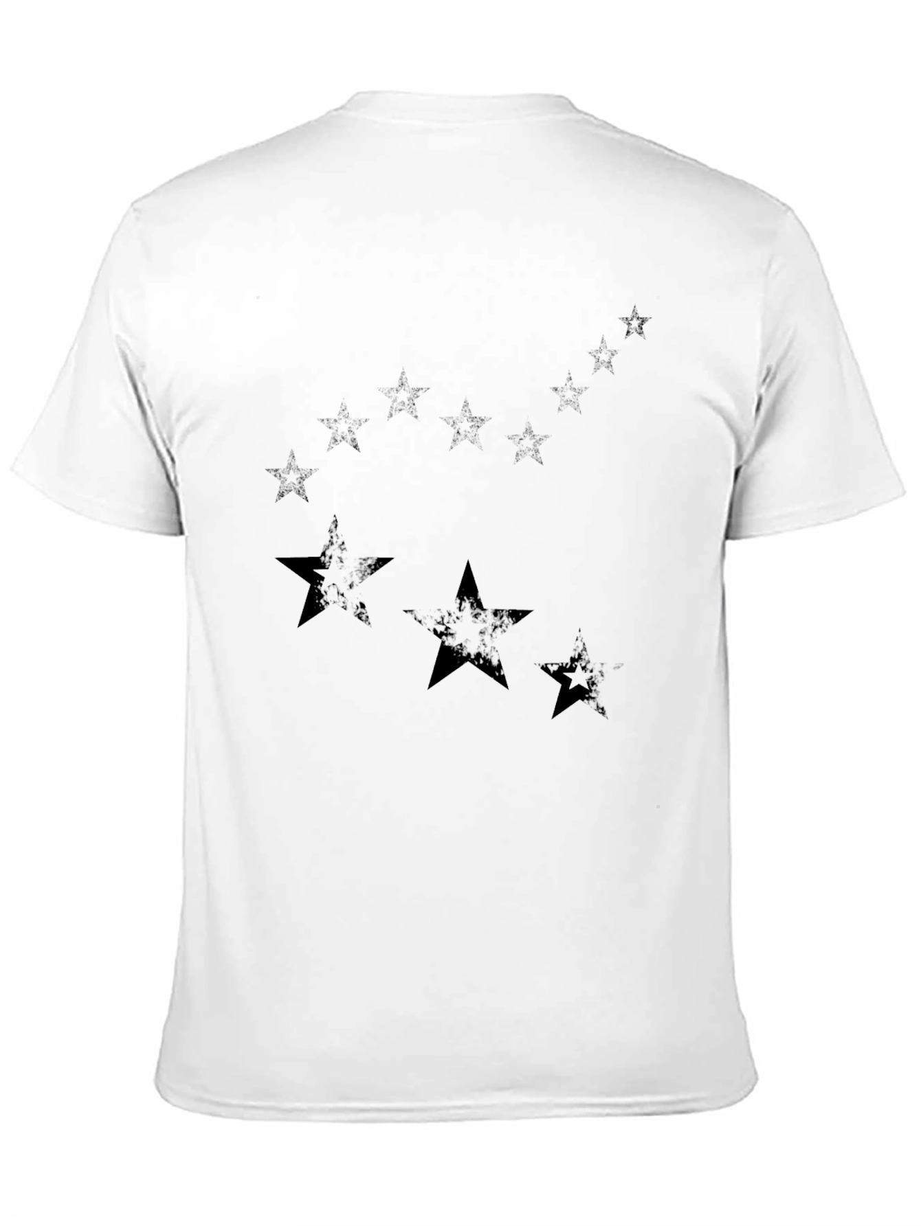 Starry Night Black Cotton Graphic Tee