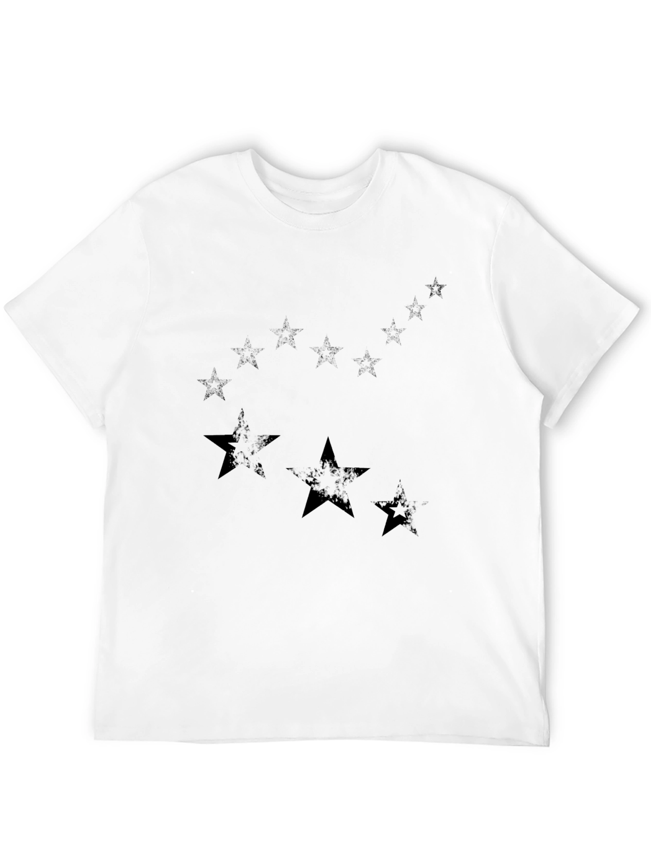 Starry Night Black Cotton Graphic Tee