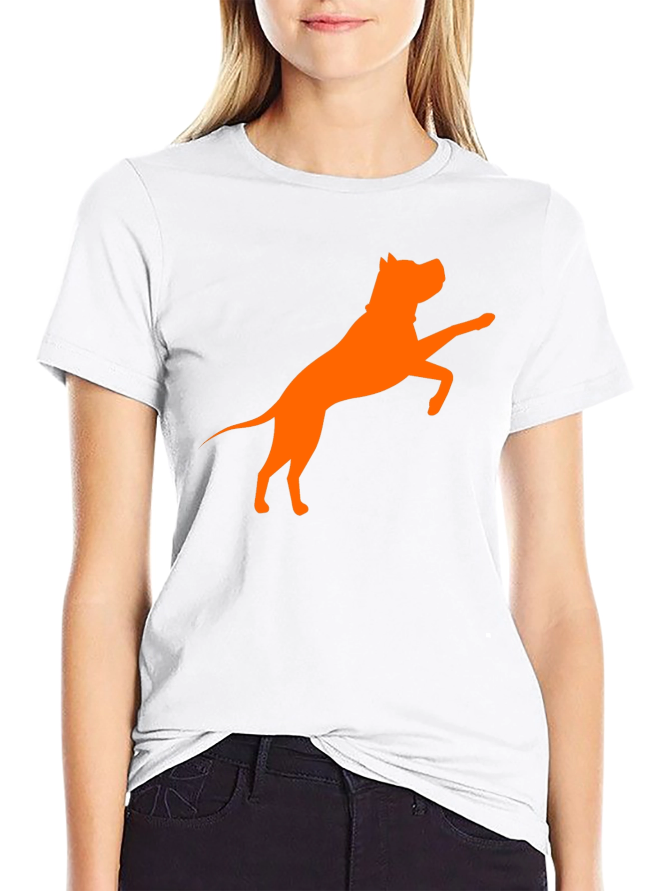 Pitbull Silhouette Graphic T-Shirt